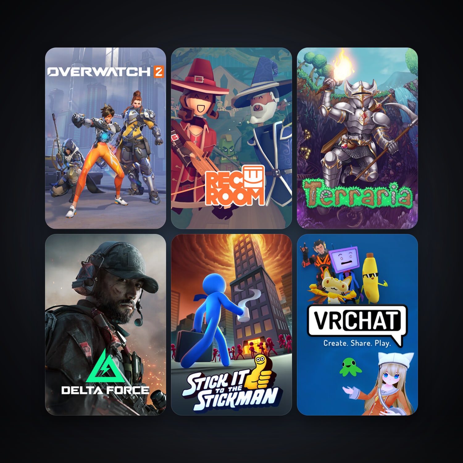 Terraria + VRChat, 21 games, clean — HabibiAccounts