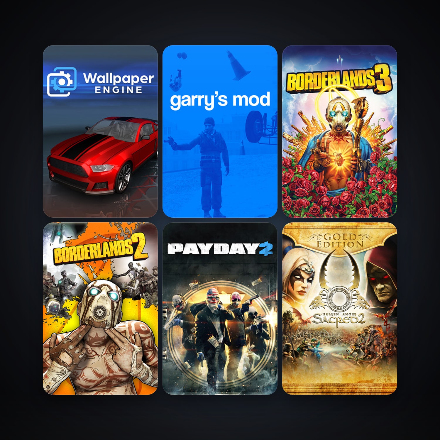 Garry's Mod + Borderlands 2, 83 games, Steam 10, clean — HabibiAccounts