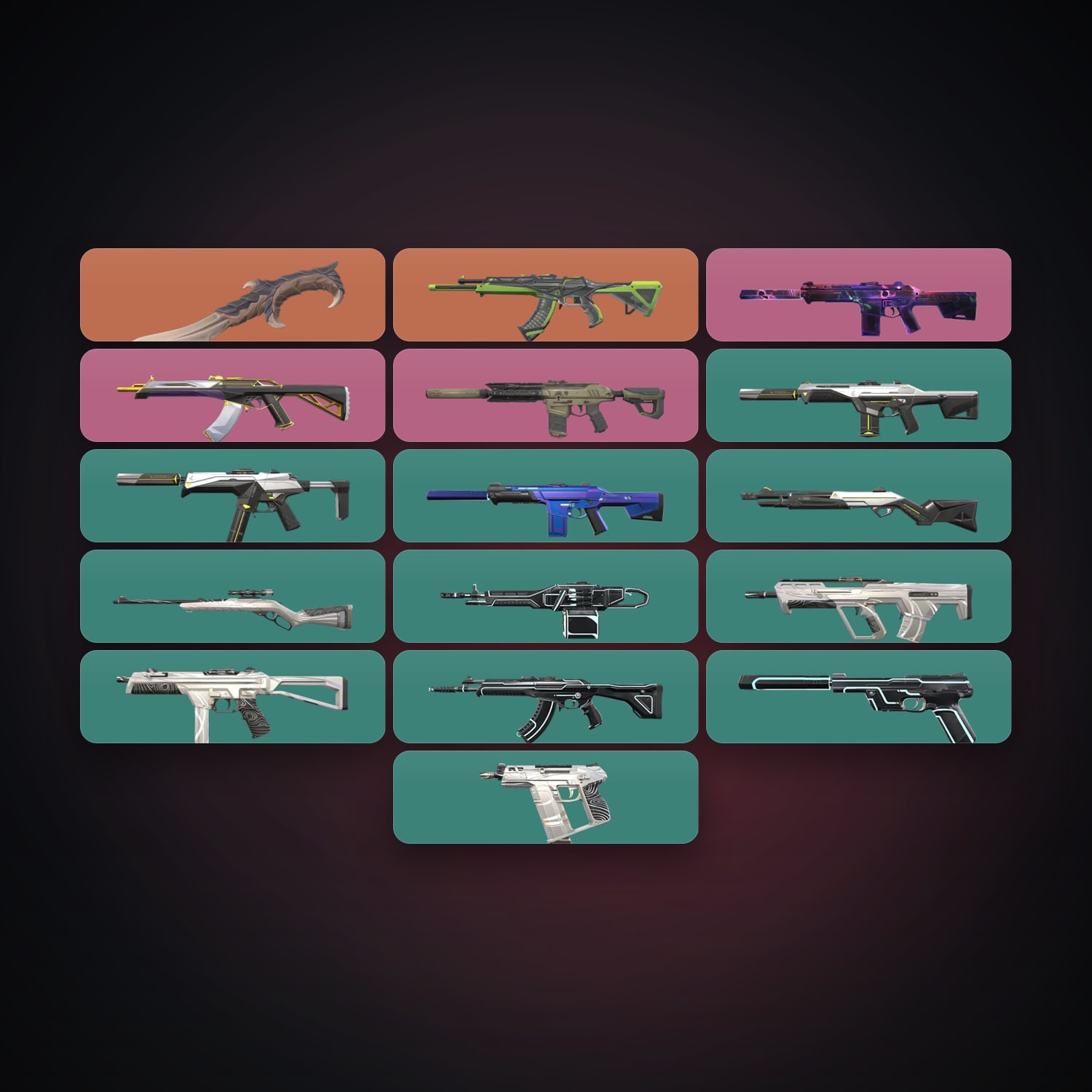 AP Ascendant 2 locker — 1 knives, 17 skins, lvl 43 — HabibiAccounts