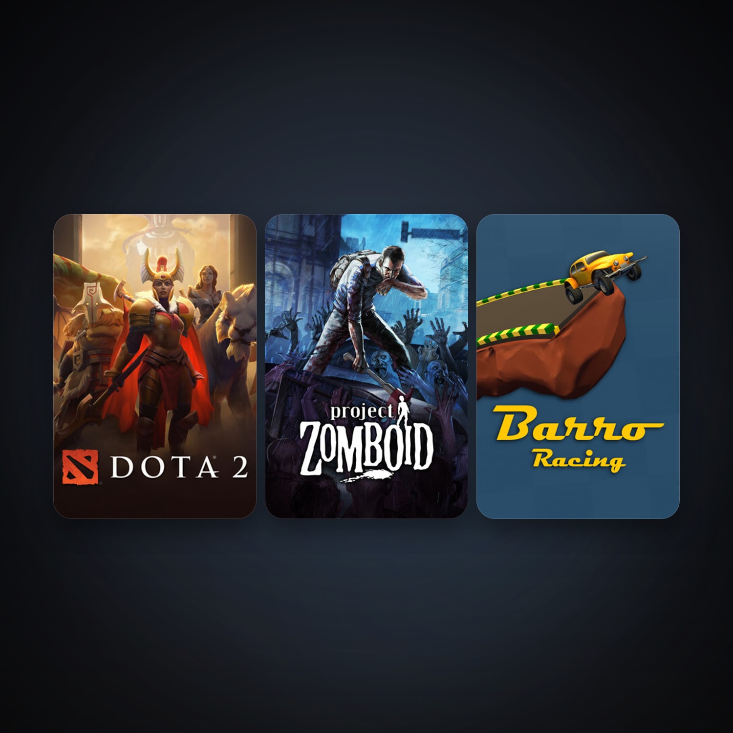 Dota 2 + Project Zomboid, 4 games, clean — HabibiAccounts