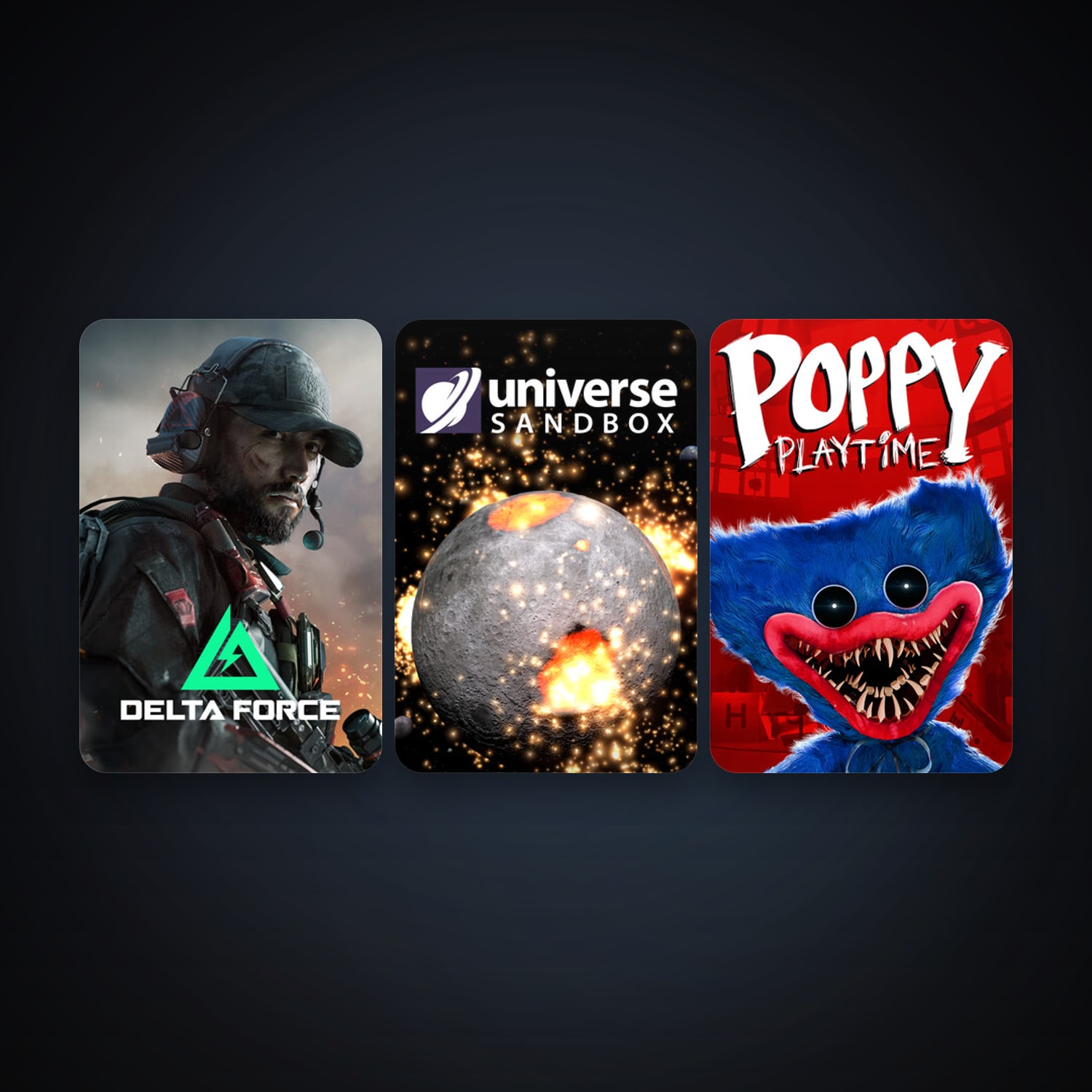 Universe Sandbox + Poppy Playtime, 5 games, clean — HabibiAccounts