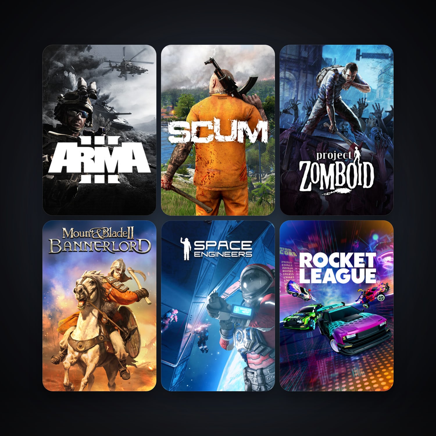 Arma 3 + Project Zomboid, 33 games, clean — HabibiAccounts