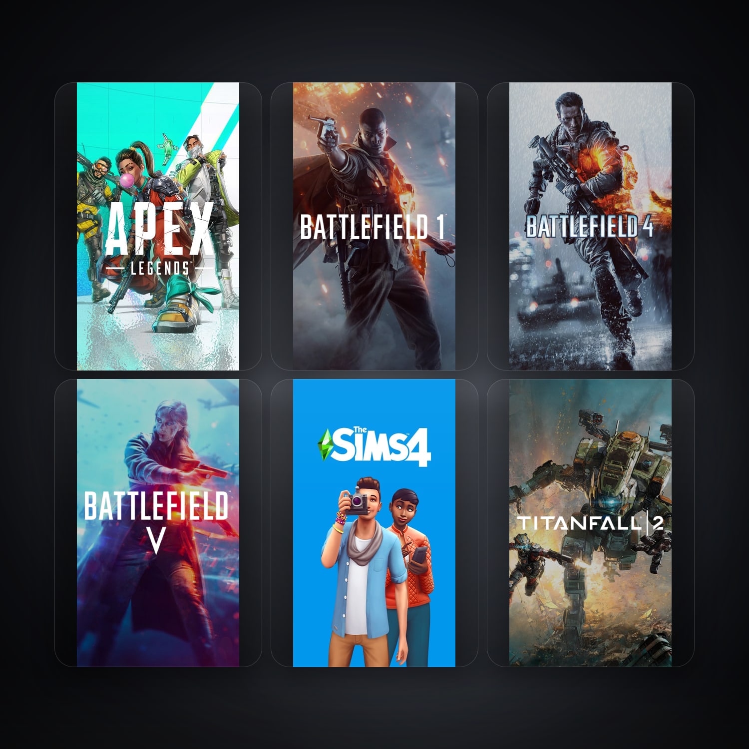 EA Apex Legends + Battlefield 1 — AU — 6 games — HabibiAccounts
