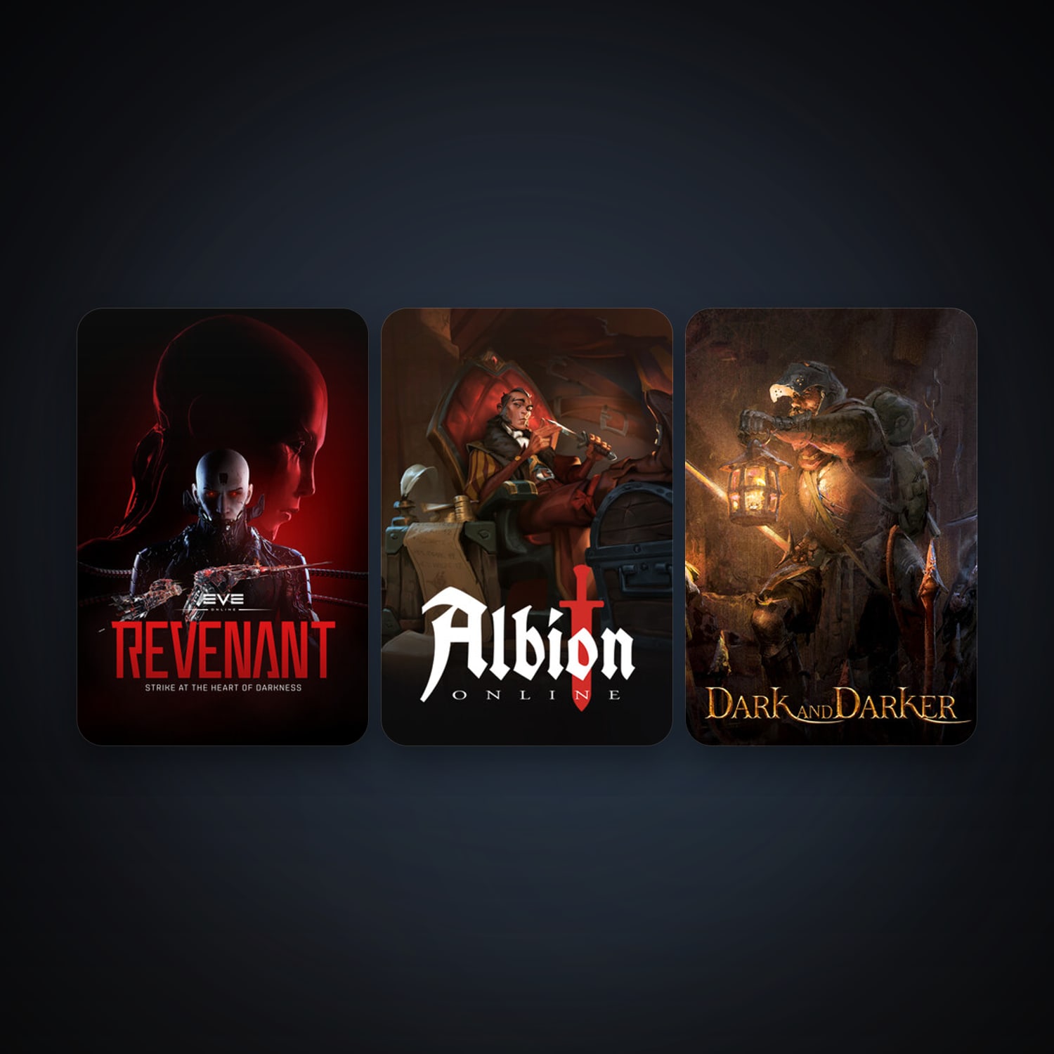EVE Online + Albion Online, 8 games, clean — HabibiAccounts