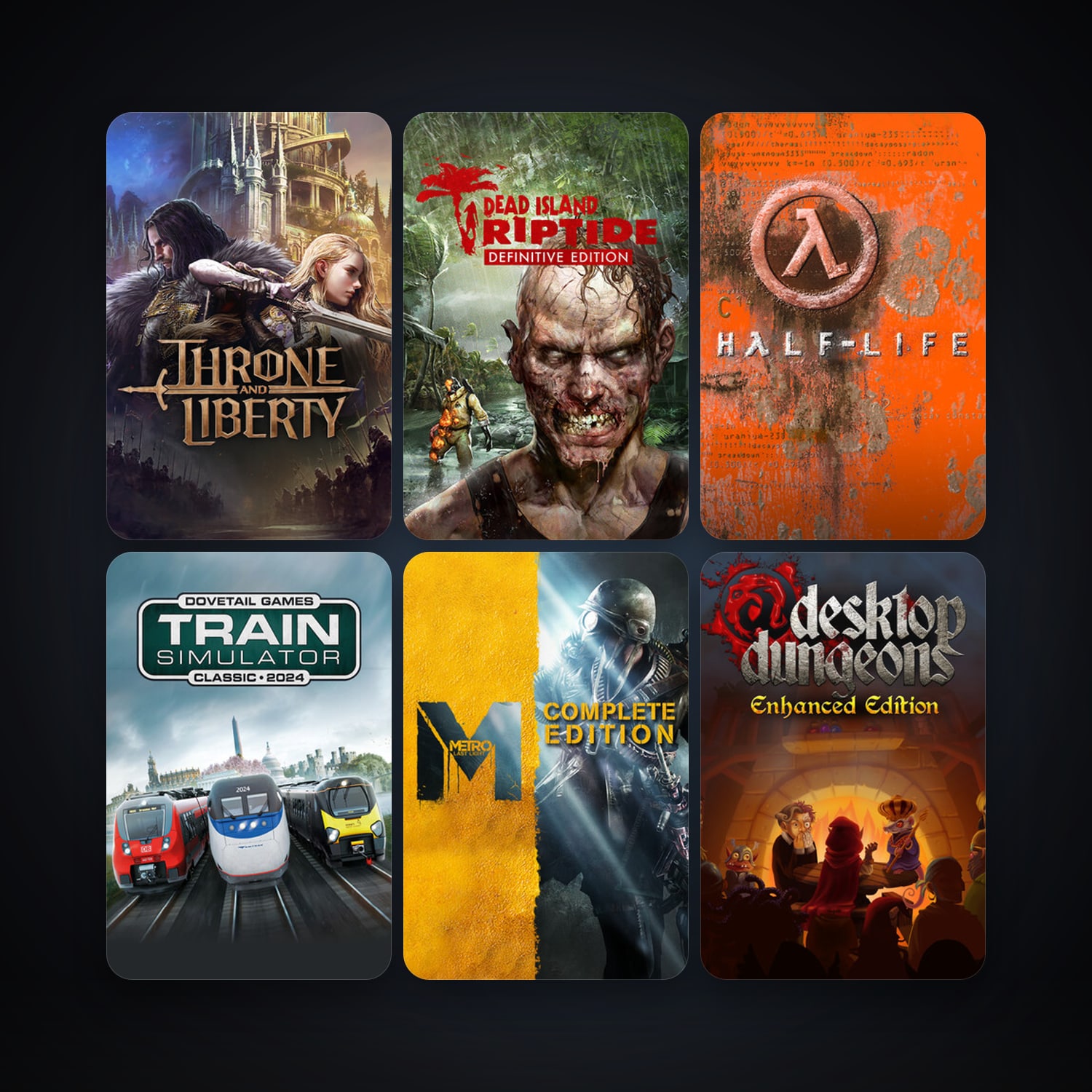 Half-Life + Train Simulator Classic, 25 games, clean — HabibiAccounts