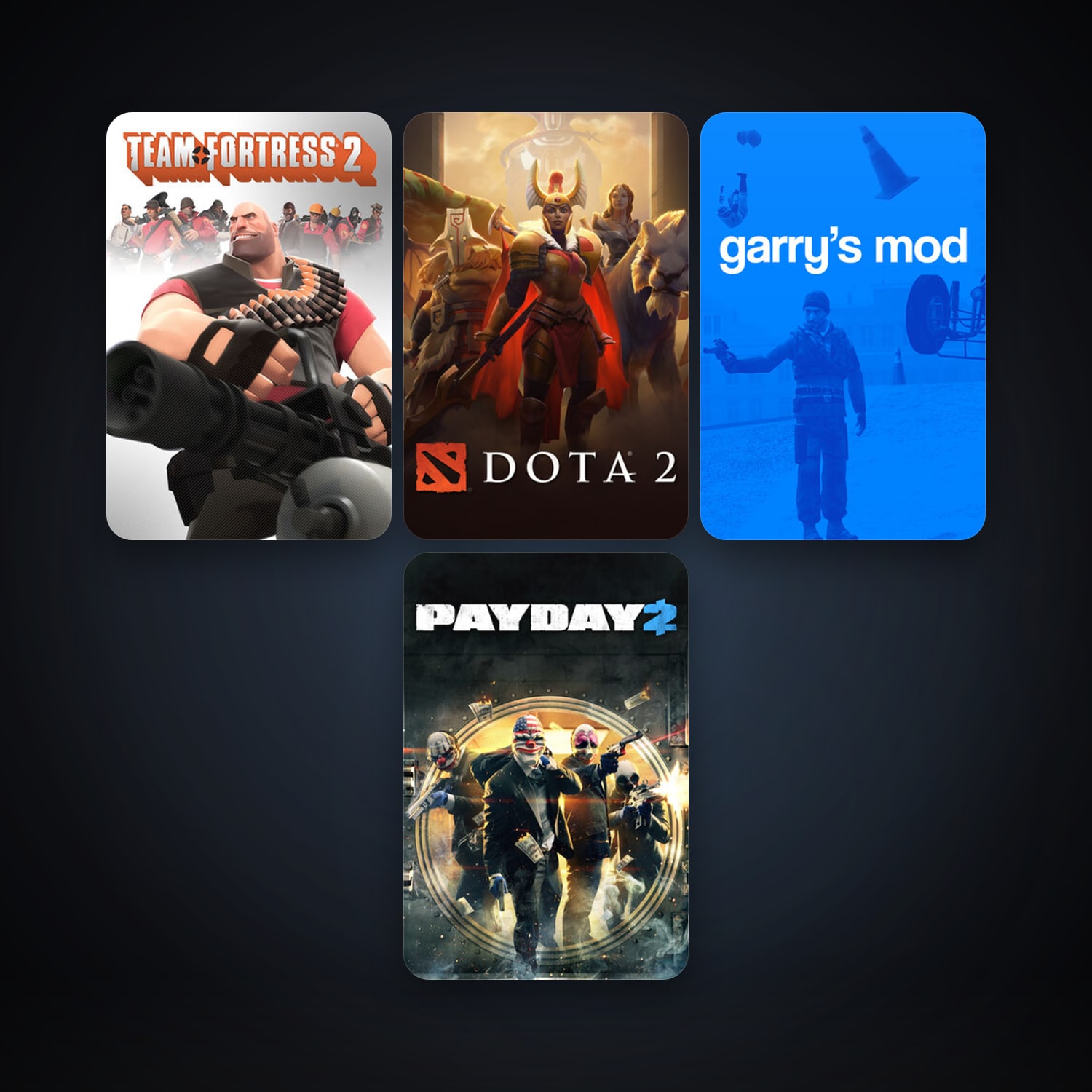 Team Fortress 2 + Dota 2, 10 games, clean — HabibiAccounts