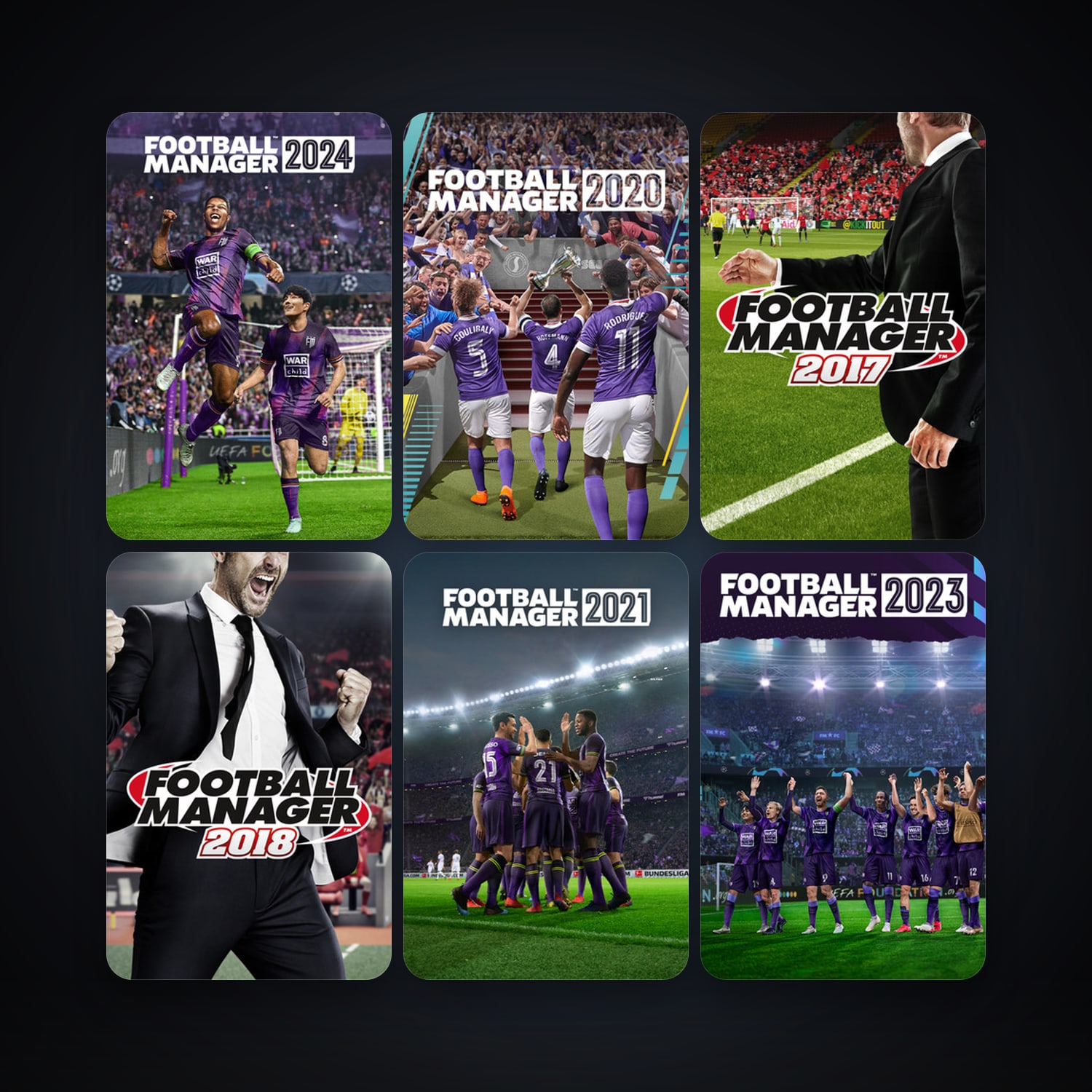 Football Manager 2010 + Football Manager 2014, 21 games, Steam 10, clean — HabibiAccounts