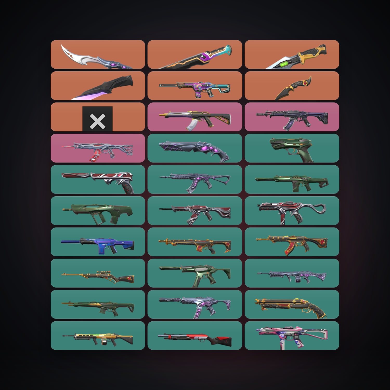 EU Plat 2 locker — 6 knives, 71 skins, lvl 237 — HabibiAccounts
