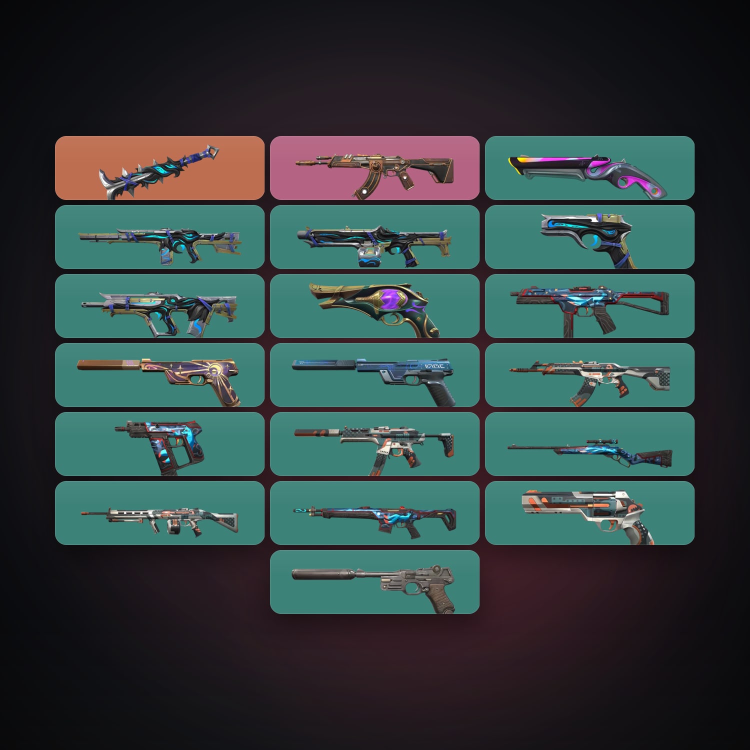 LA Gold 1 locker — 1 knives, 19 skins, lvl 141 — HabibiAccounts