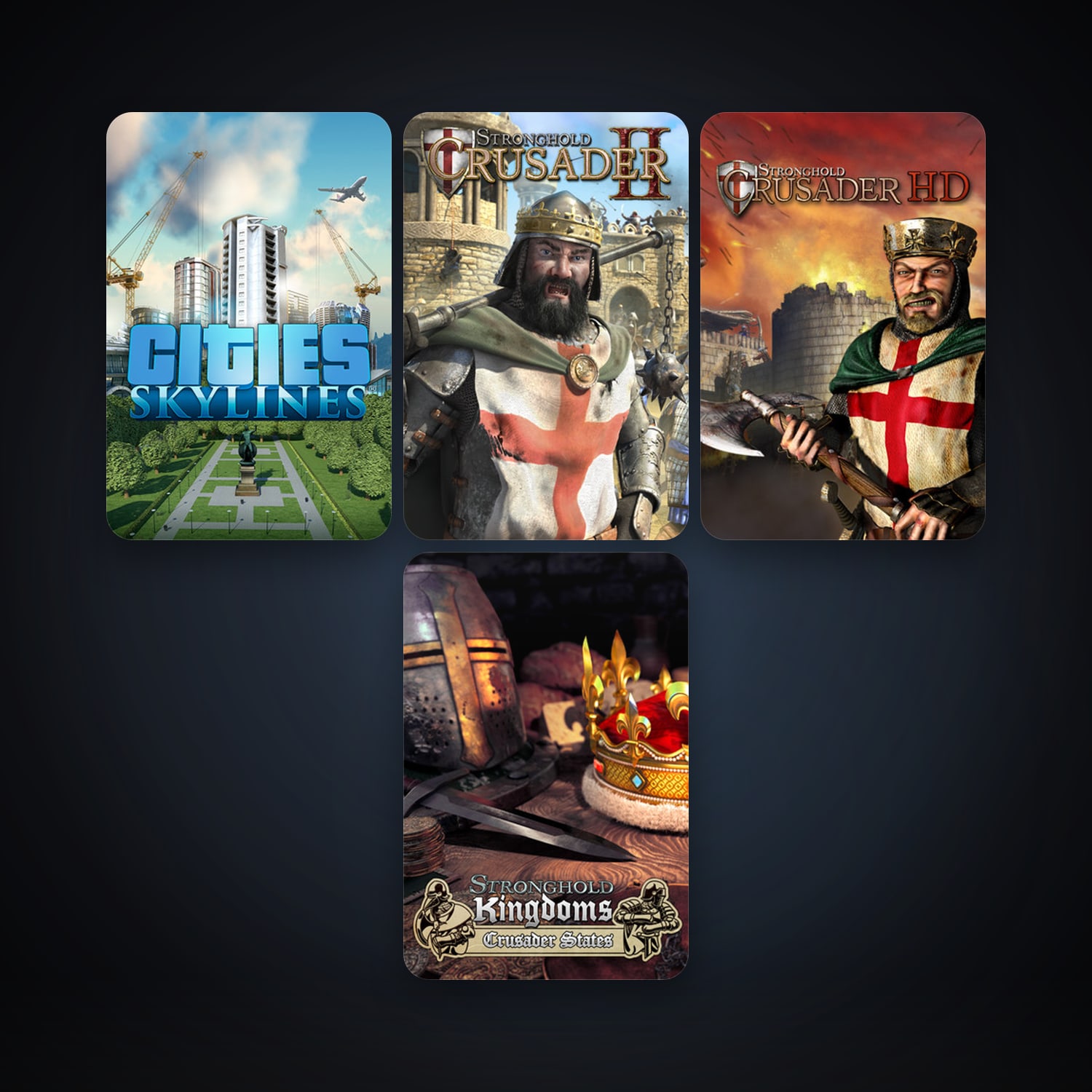 Stronghold Crusader HD + Stronghold Kingdoms, 10 games, clean — HabibiAccounts