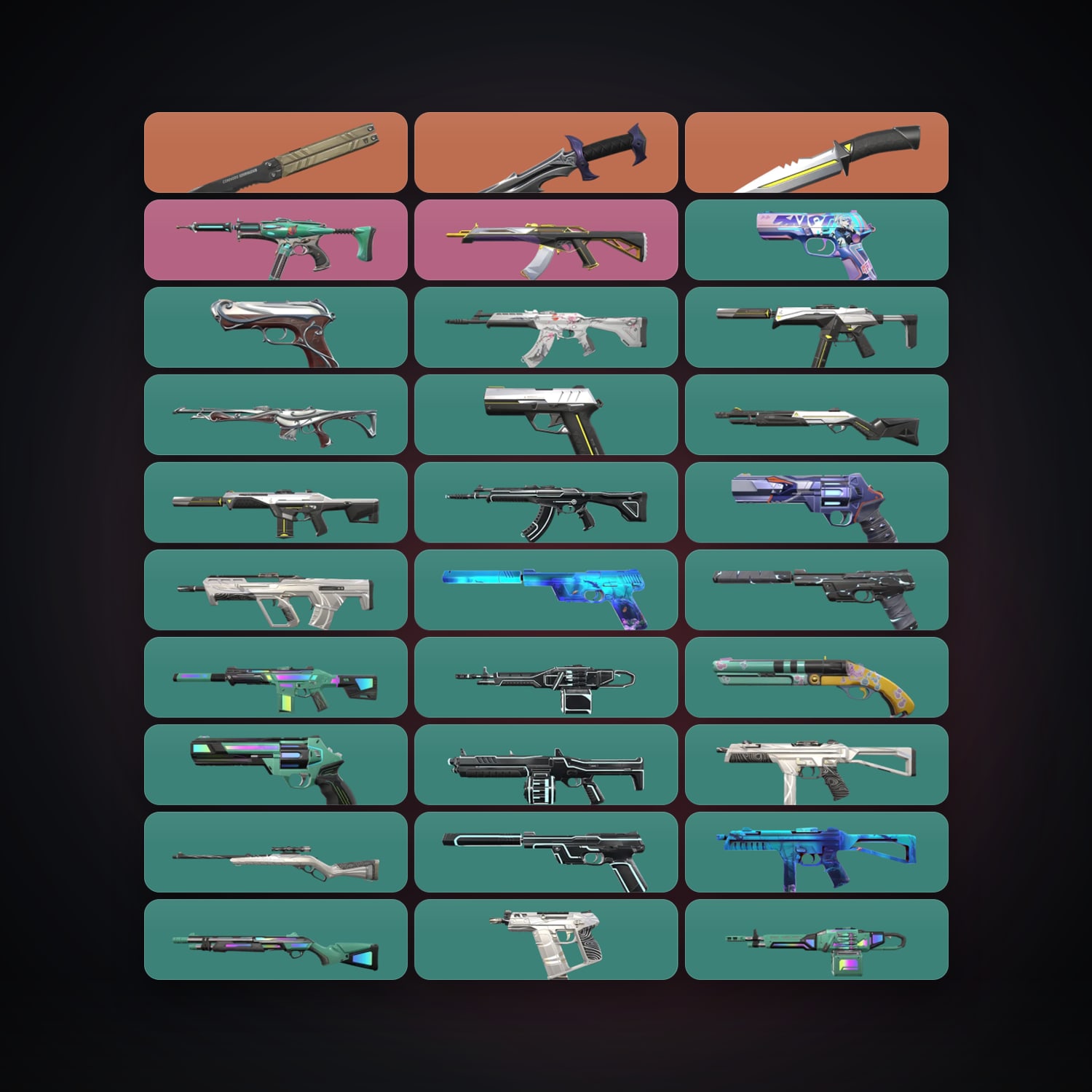 EU Silver 3 locker — 3 knives, 31 skins, lvl 132 — HabibiAccounts
