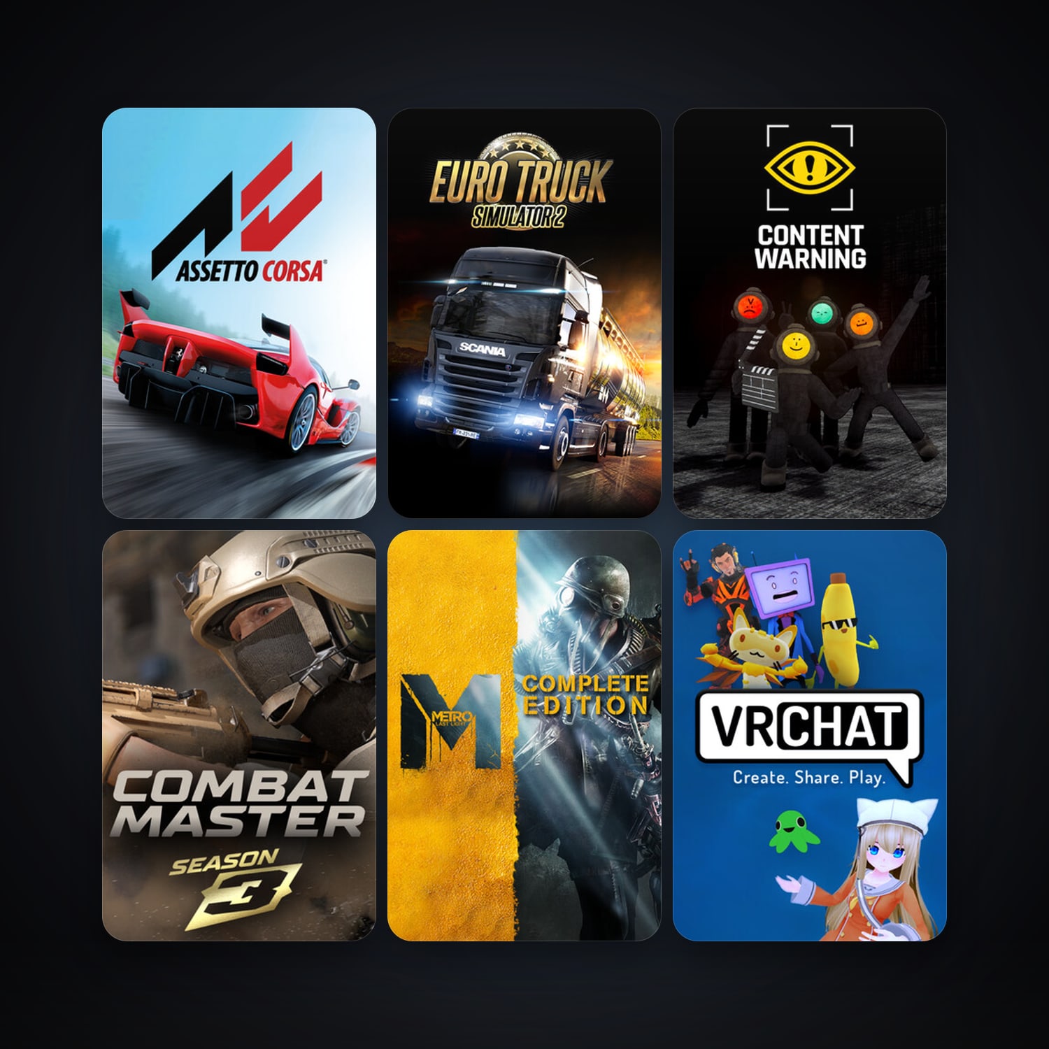 Metro: Last Light + Euro Truck Simulator 2, 27 games, clean — HabibiAccounts