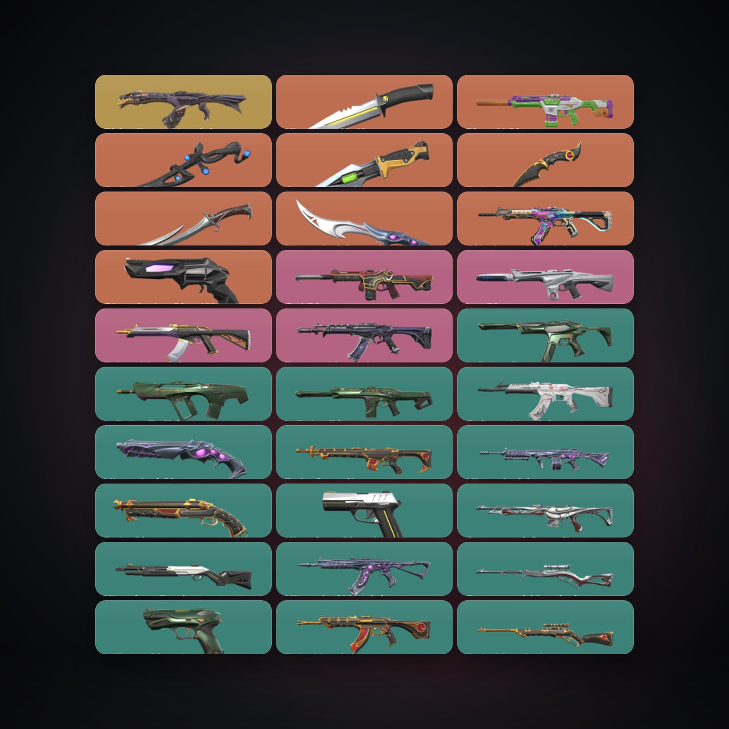 NA Silver 2 locker — 6 knives, 86 skins, lvl 201 — HabibiAccounts