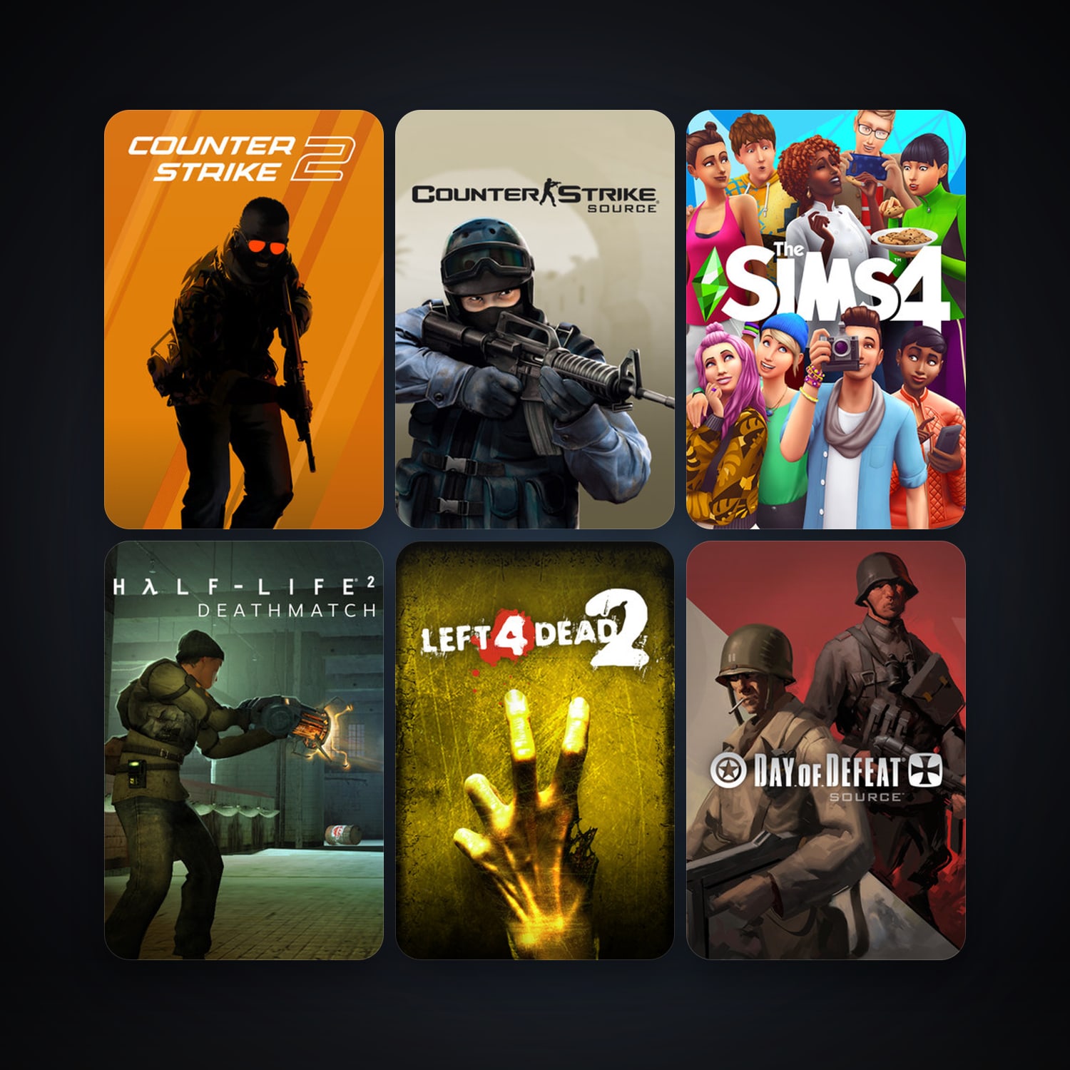 Counter-Strike: Source + Day of Defeat: Source, 9 games, clean — HabibiAccounts