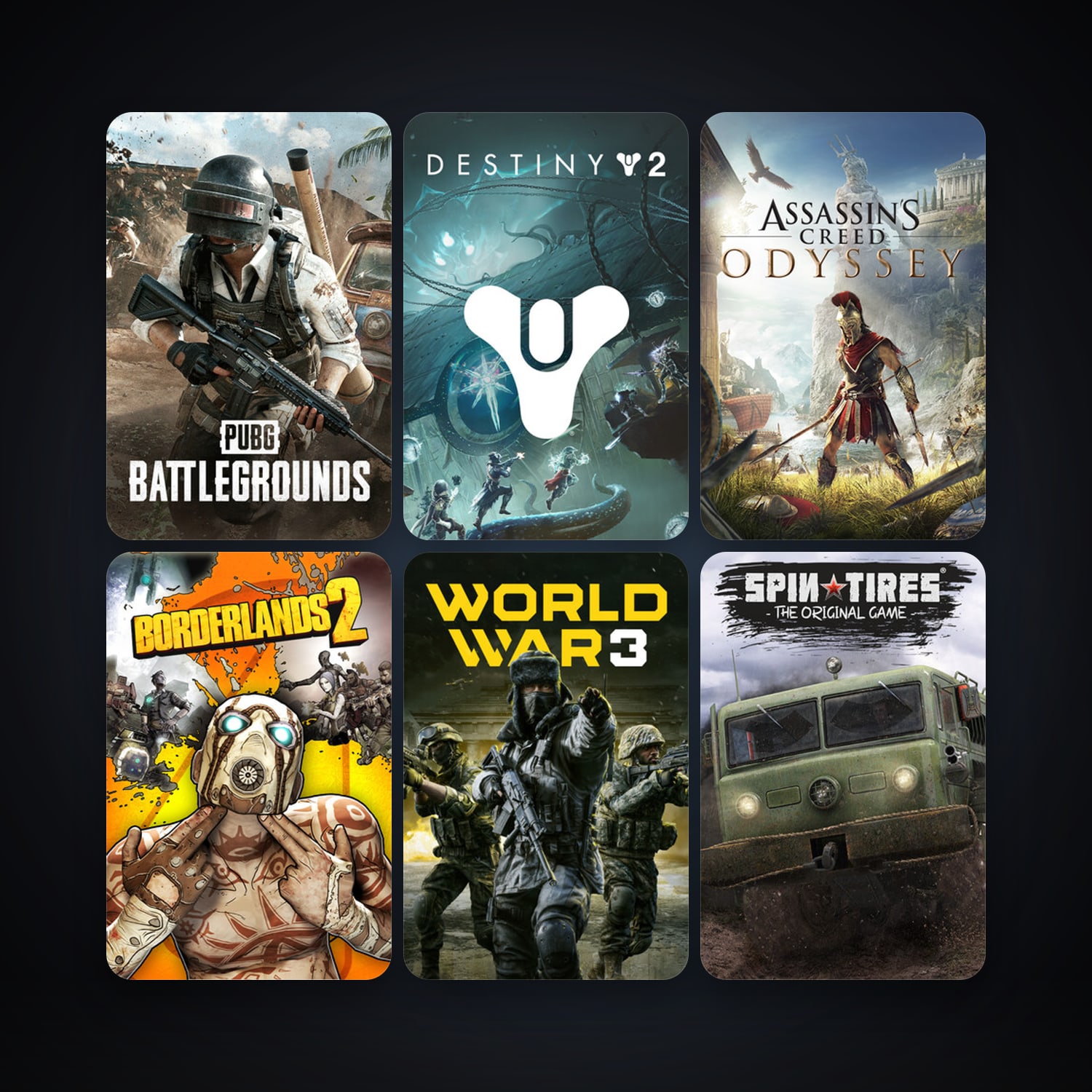 GRID 2 + Borderlands 2, 25 games, clean — HabibiAccounts