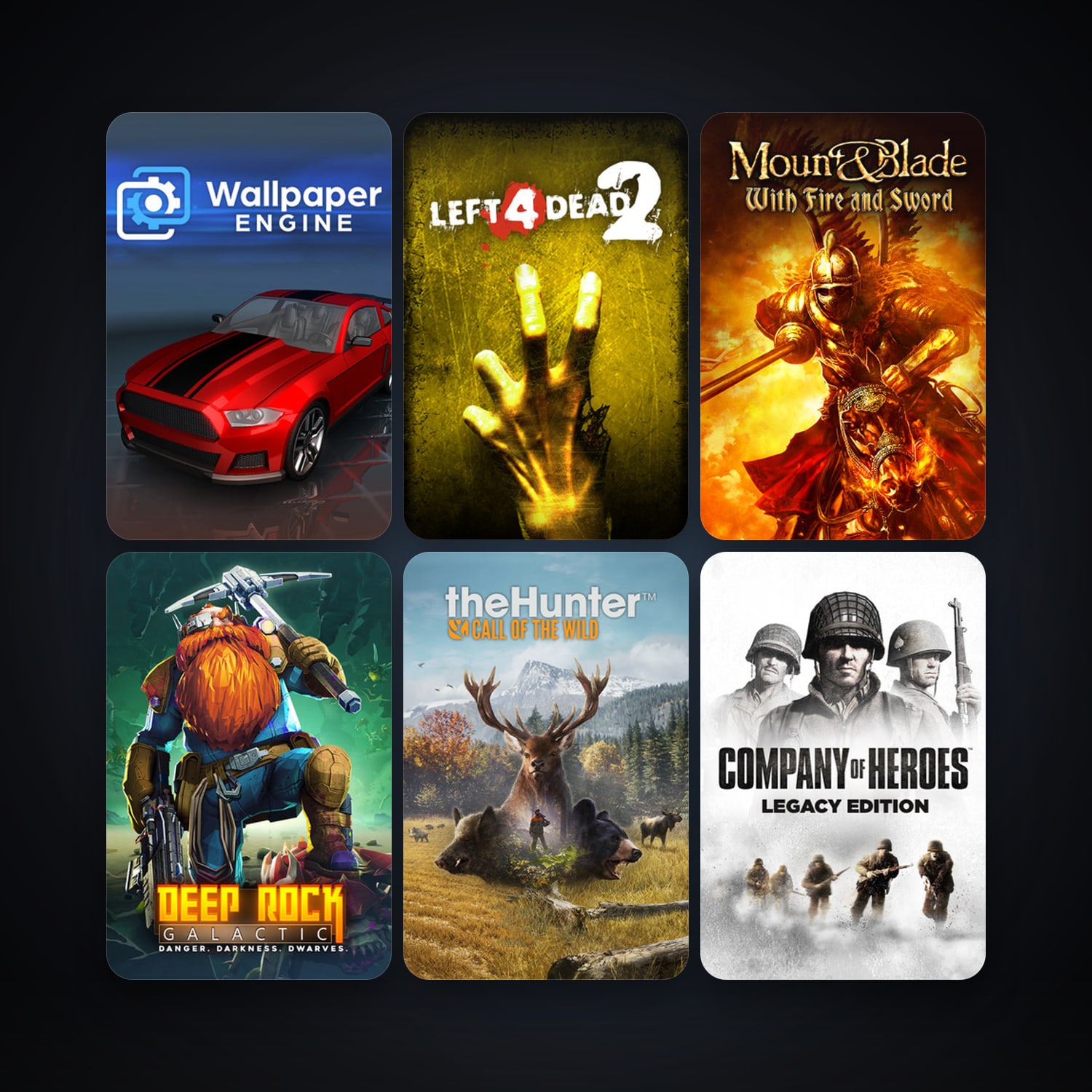 Left 4 Dead 2 + Company of Heroes, 18 games, clean — HabibiAccounts