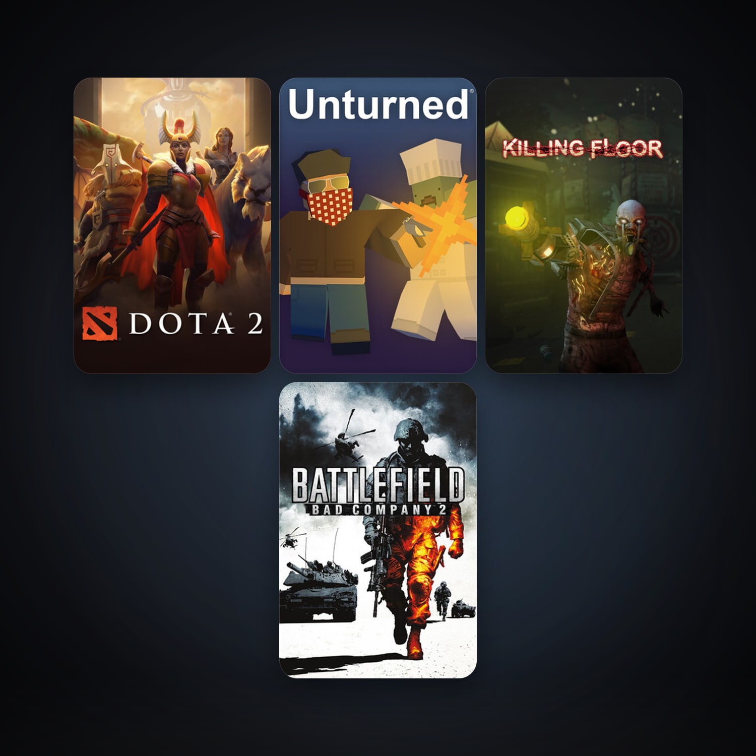 Dota 2 + Killing Floor, 10 games, clean — HabibiAccounts