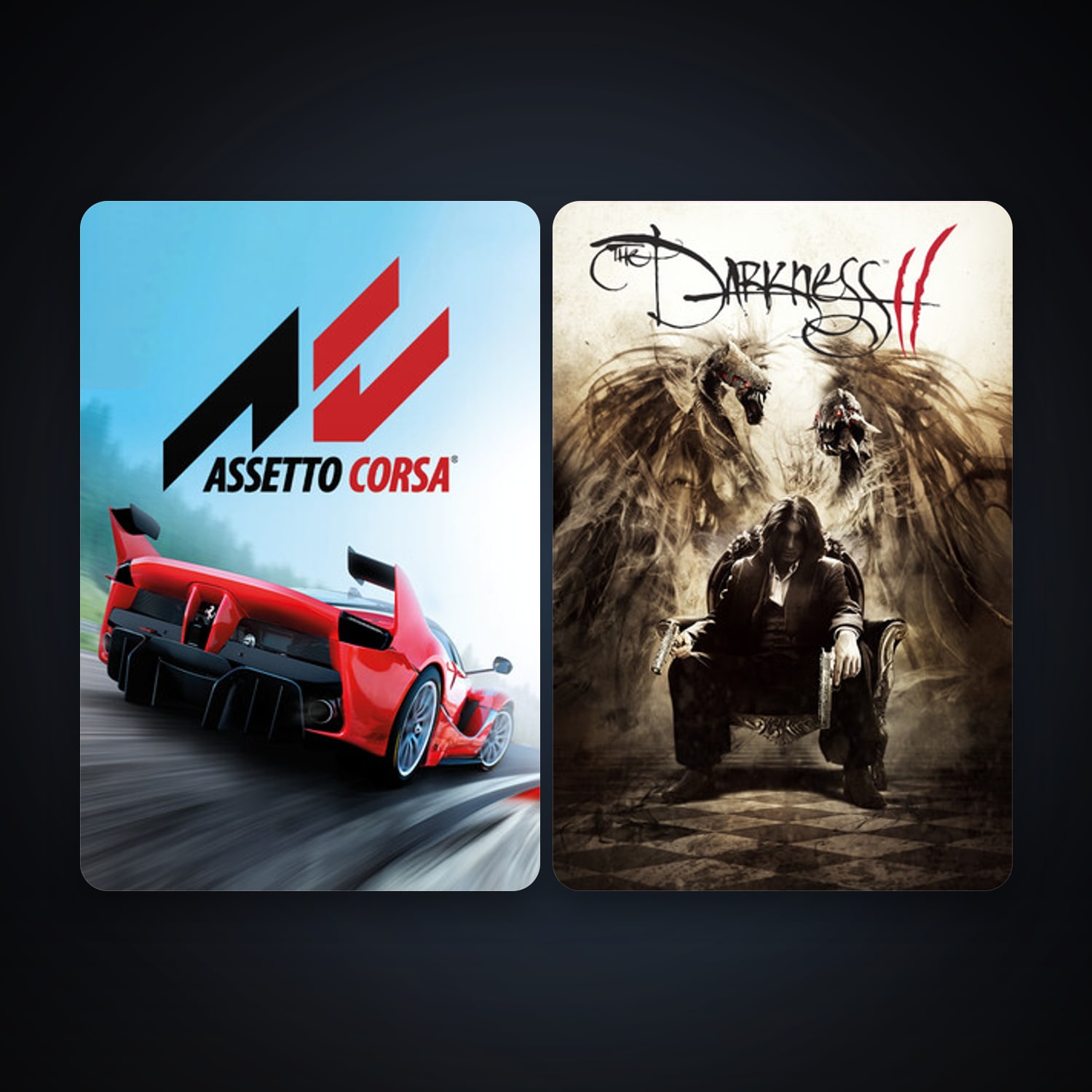 The Darkness II + Assetto Corsa, 4 games, clean — HabibiAccounts