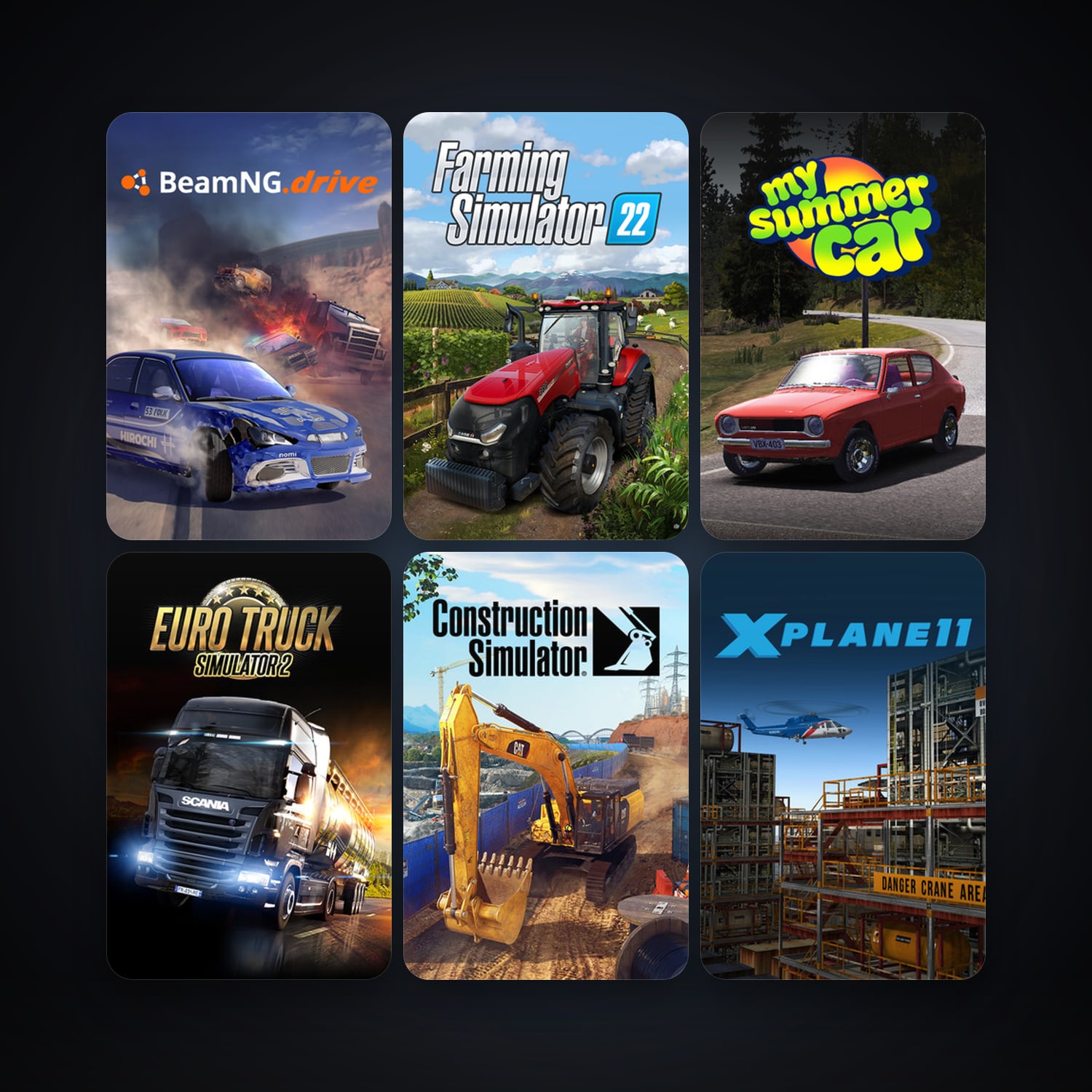 Euro Truck Simulator 2 + X-Plane 11, 26 games, clean — HabibiAccounts