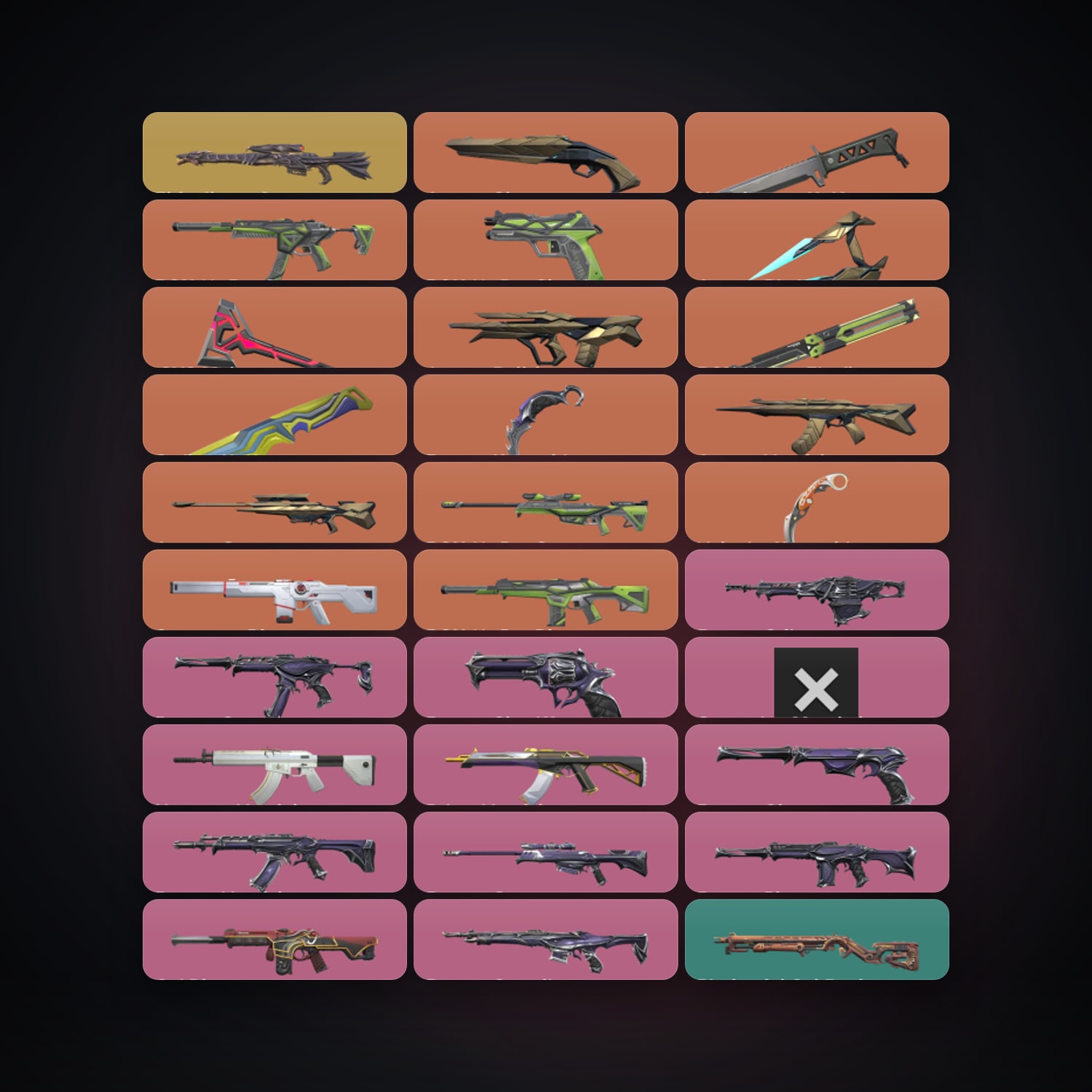 NA Ascendant 1 locker — 7 knives, 85 skins, lvl 91 — HabibiAccounts