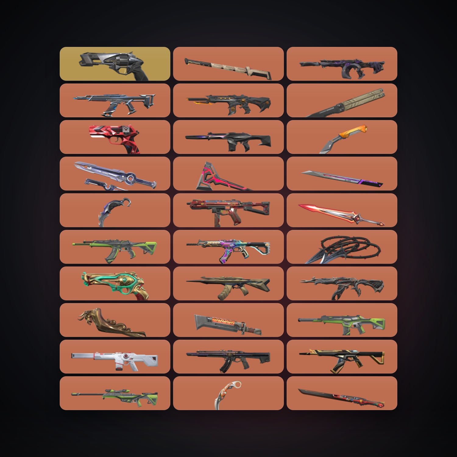 NA Ascendant 2 locker — 16 knives, 212 skins, lvl 284 — HabibiAccounts