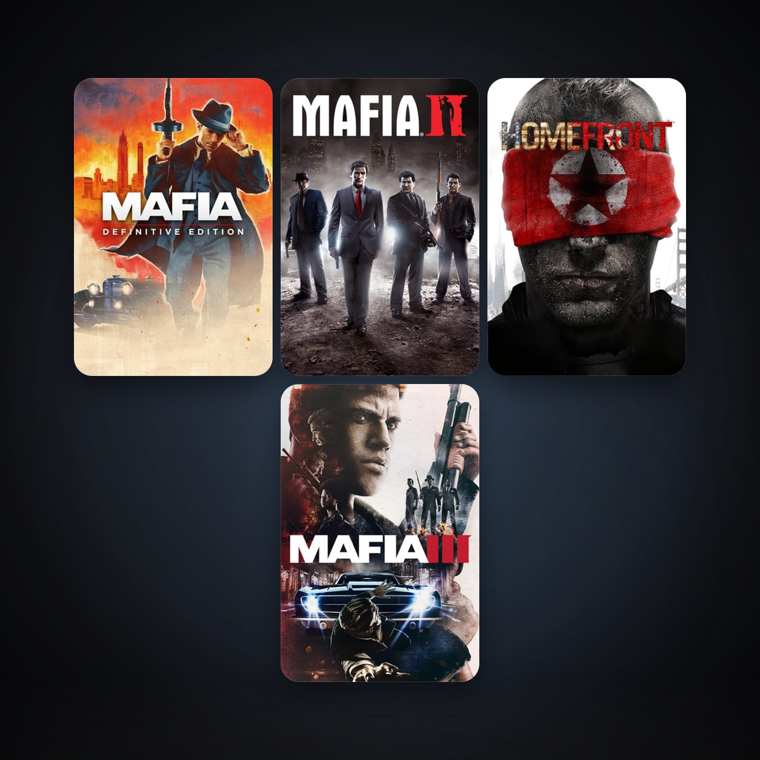 Mafia II + Homefront, 5 games, clean — HabibiAccounts