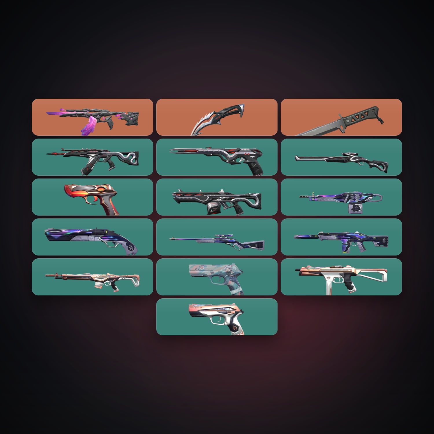 LA locker — 2 knives, 16 skins, lvl 83 — HabibiAccounts