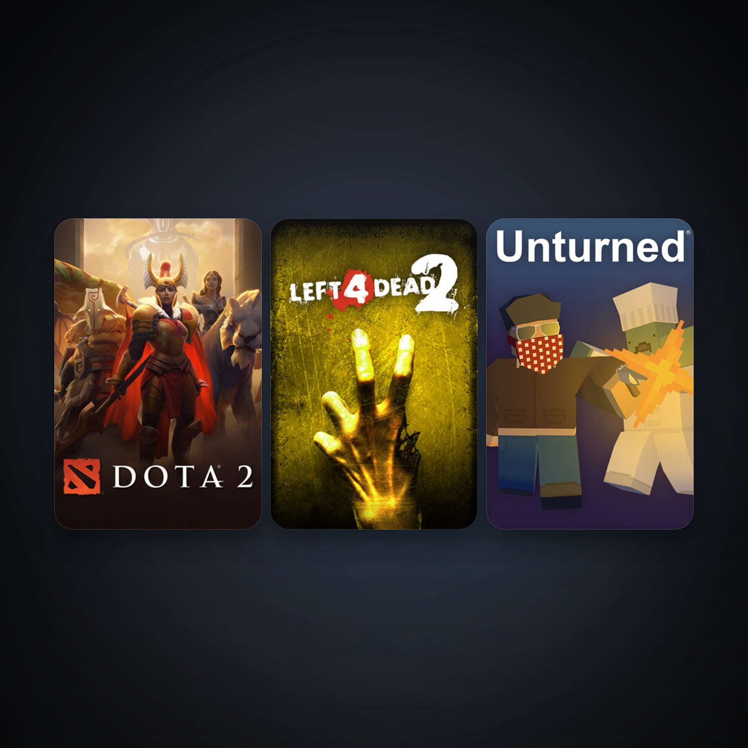 Left 4 Dead 2 + Dota 2, 3 games, clean — HabibiAccounts