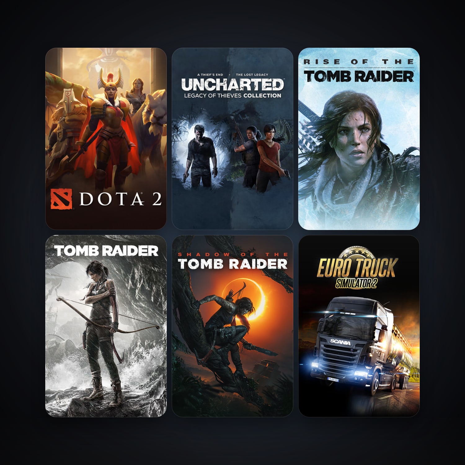 Dota 2 + Tomb Raider, 13 games, clean — HabibiAccounts