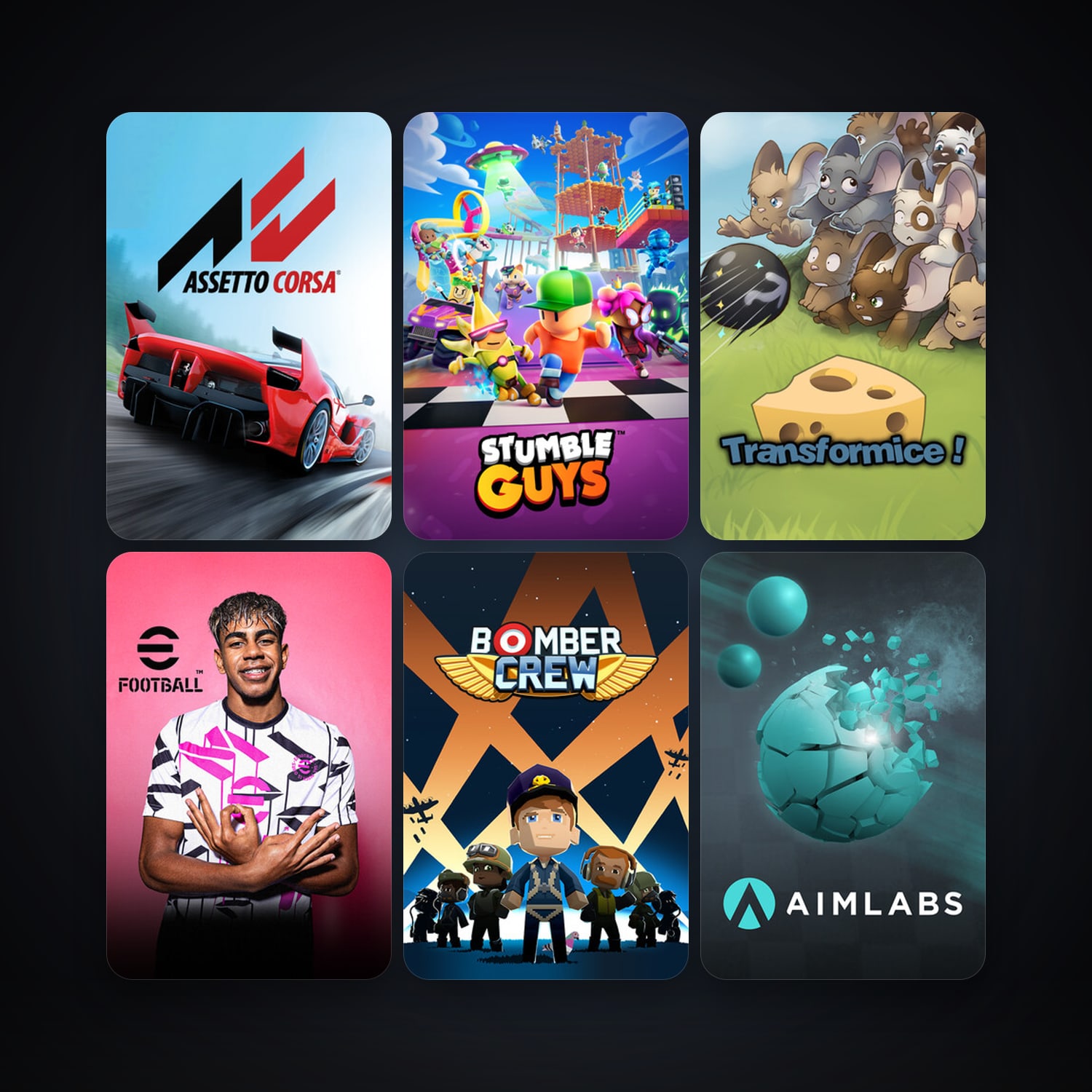 Assetto Corsa + Transformice, 20 games, clean — HabibiAccounts