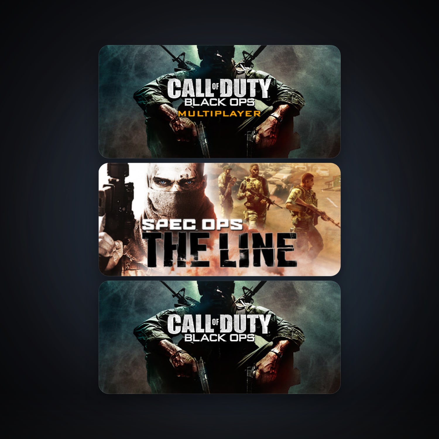 Call of Duty: Black Ops + Call of Duty: Black Ops Multiplayer, 3 games, clean — HabibiAccounts
