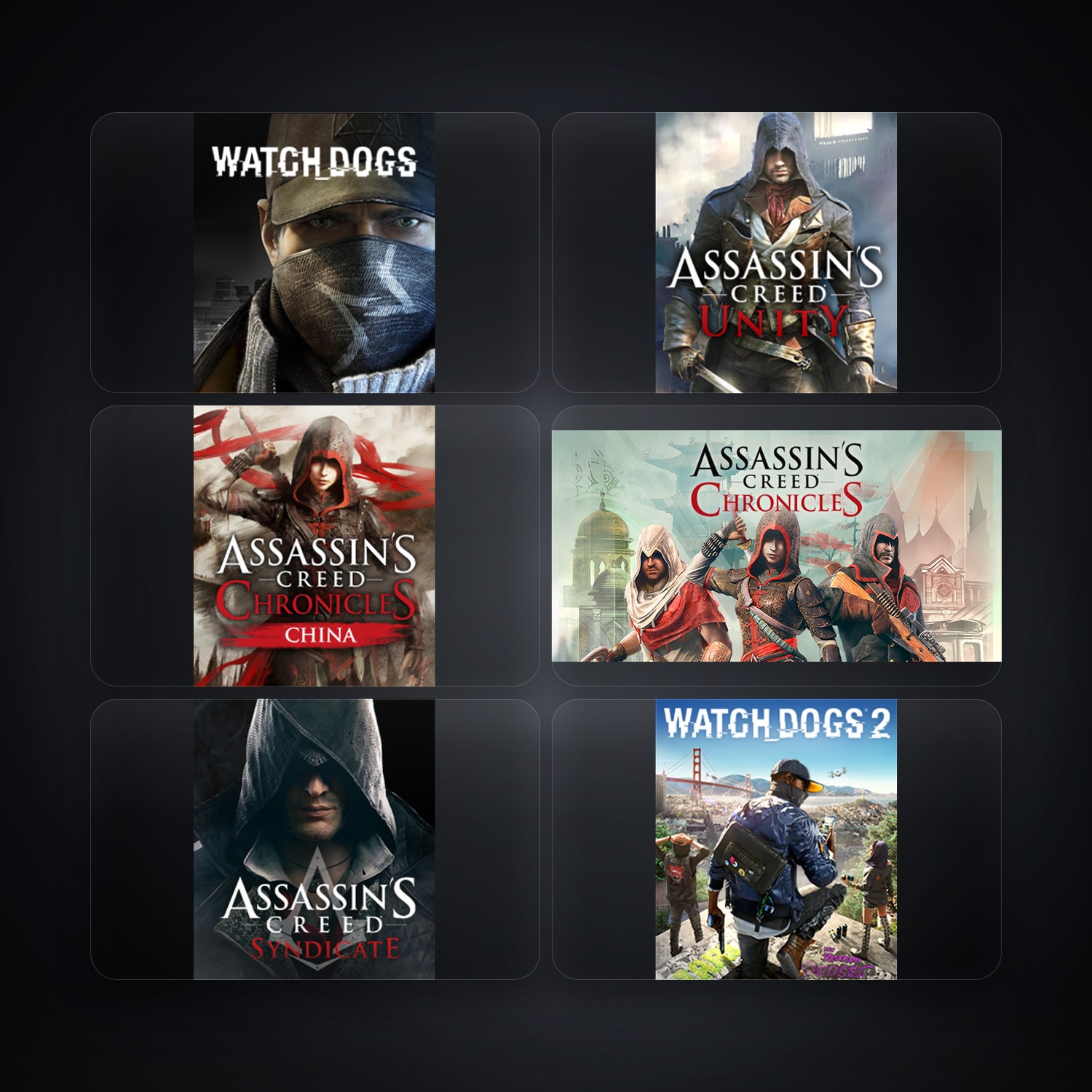 Ubisoft Watch_Dogs + Assassin's Creed Unity — US — 7 games — HabibiAccounts