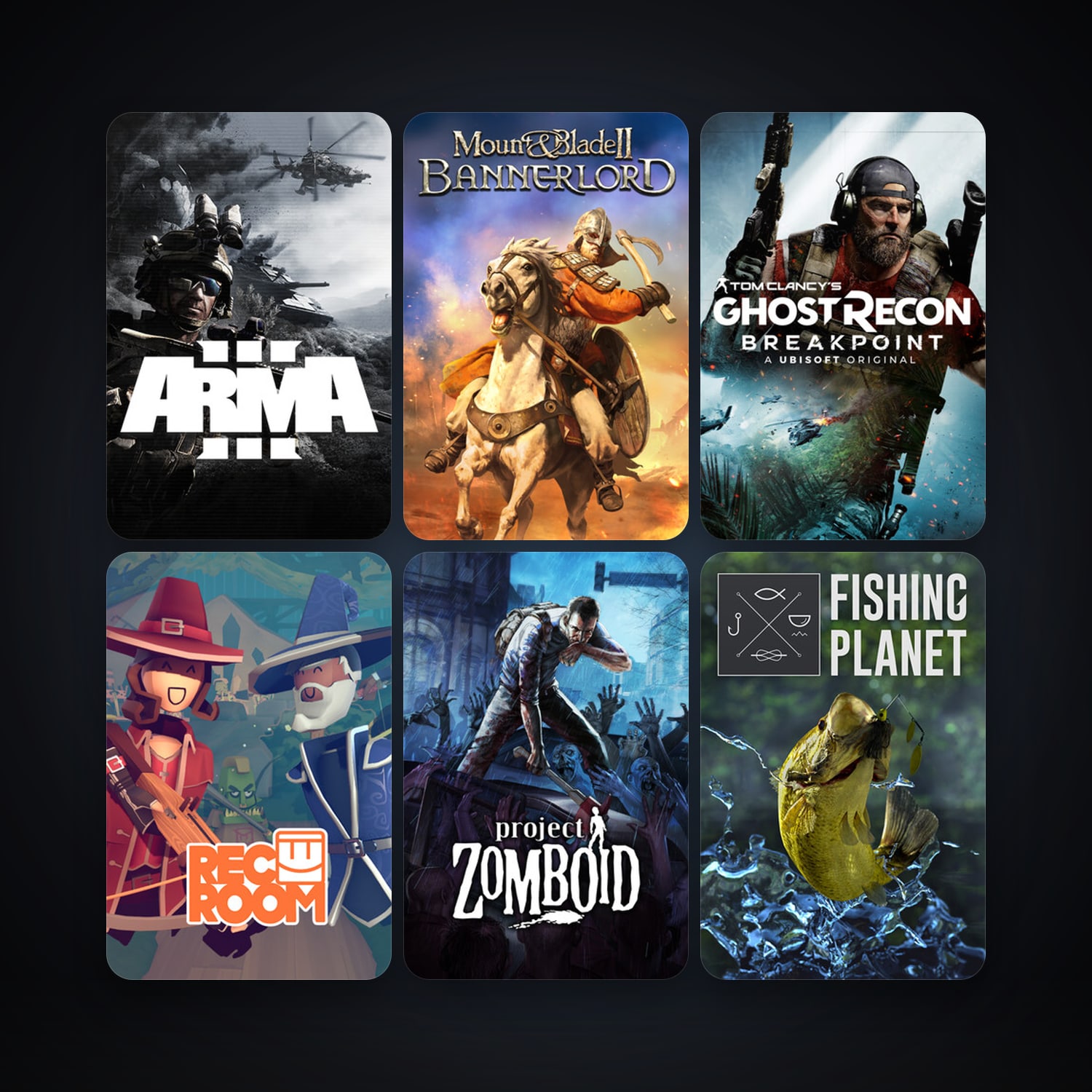Arma 3 + Project Zomboid, 43 games, clean — HabibiAccounts