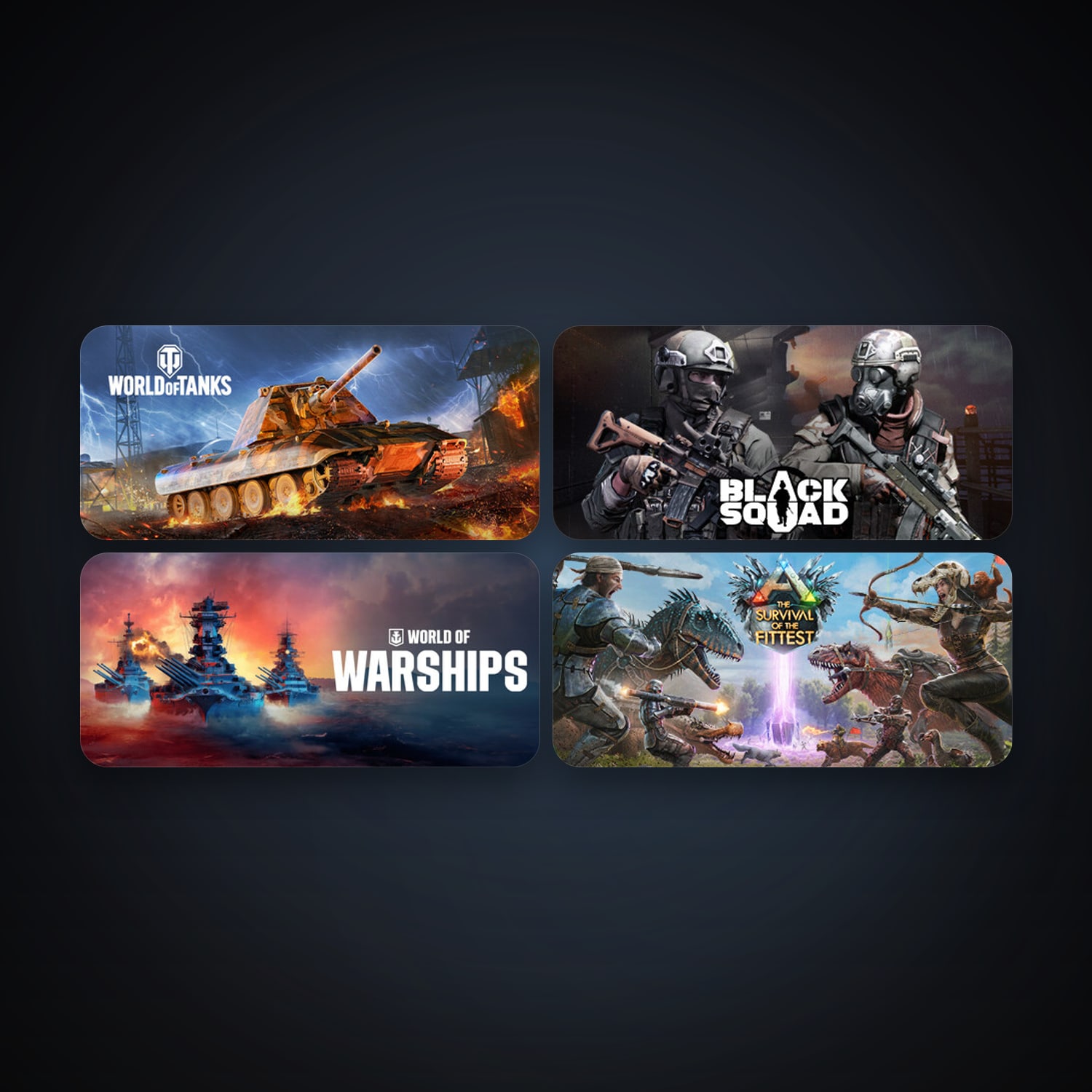 ARK: The Survival Of The Fittest + Black Squad, 6 games, clean — HabibiAccounts