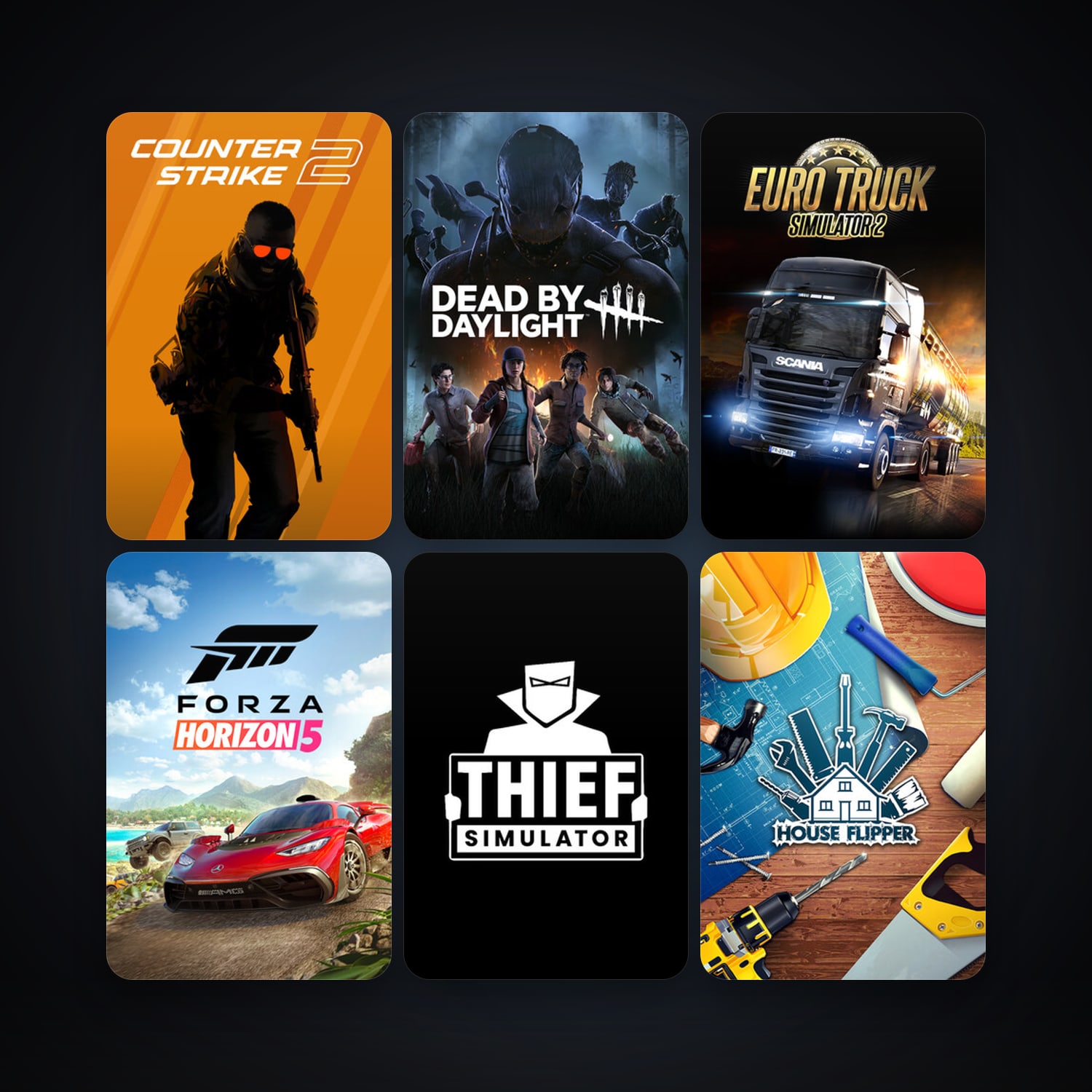 CS2 Prime + Euro Truck Simulator 2, 16 games, clean — HabibiAccounts