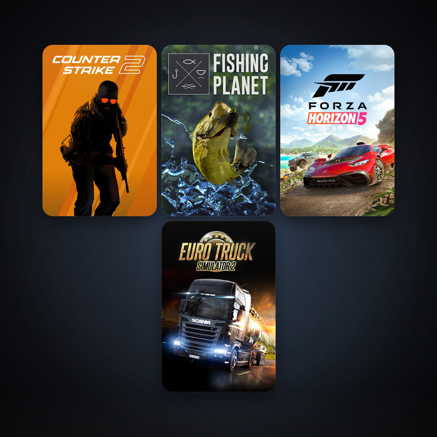 CS2 Prime + Euro Truck Simulator 2, 11 games, clean — HabibiAccounts