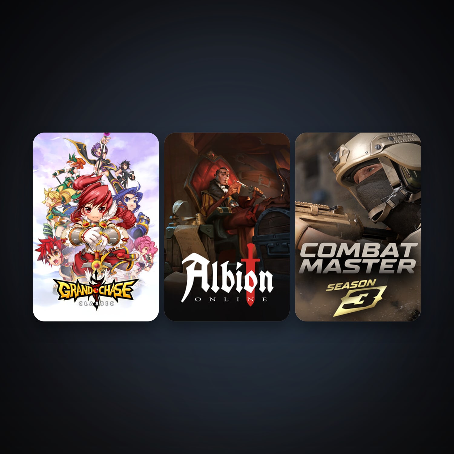 Albion Online + GrandChase, 4 games, clean — HabibiAccounts