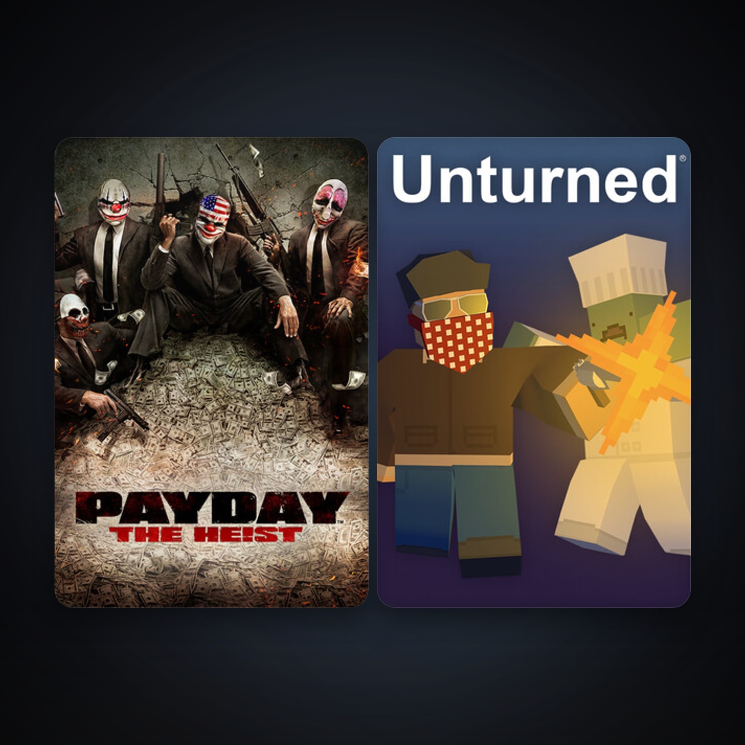 PAYDAY The Heist + Unturned, 6 games, clean — HabibiAccounts