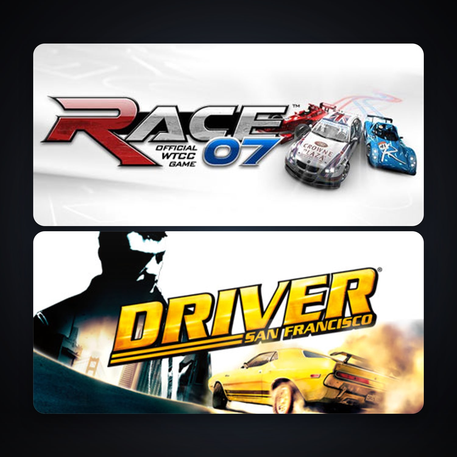 RACE 07 + Driver San Francisco, 7 games, clean — HabibiAccounts