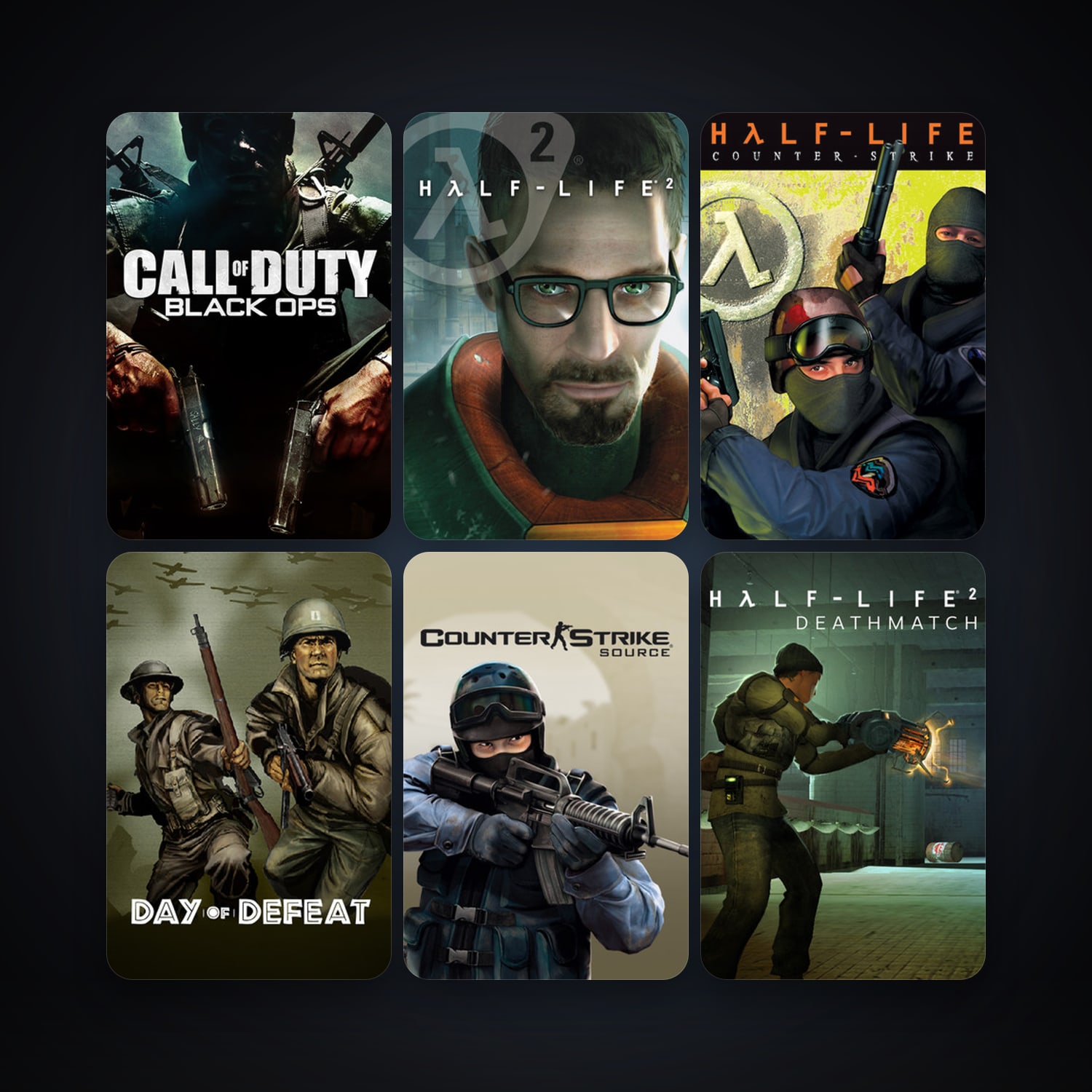Counter-Strike + Day of Defeat, 12 games, Steam 11, clean — HabibiAccounts