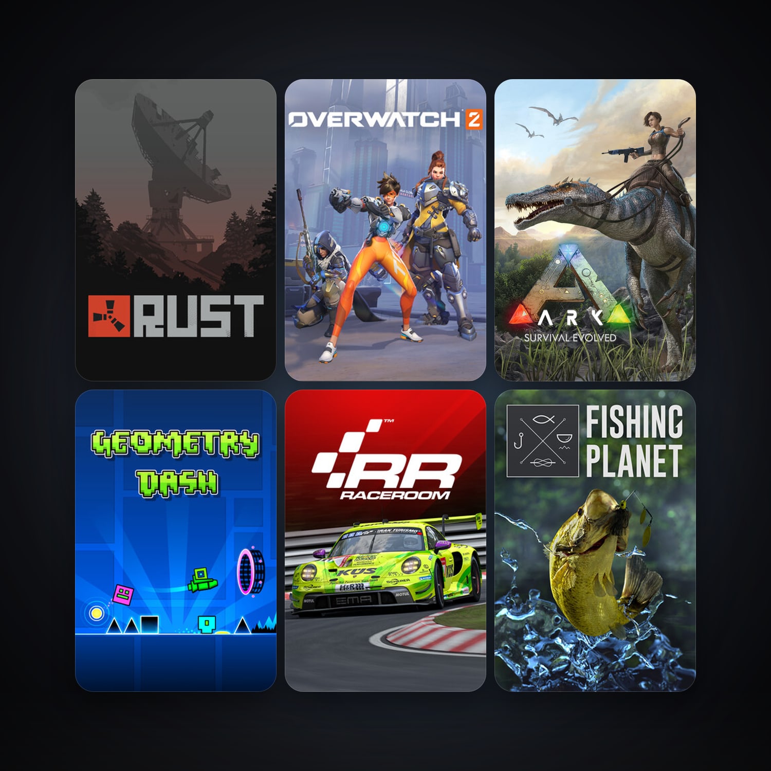 RaceRoom Racing Experience + Rust, 18 games, clean — HabibiAccounts