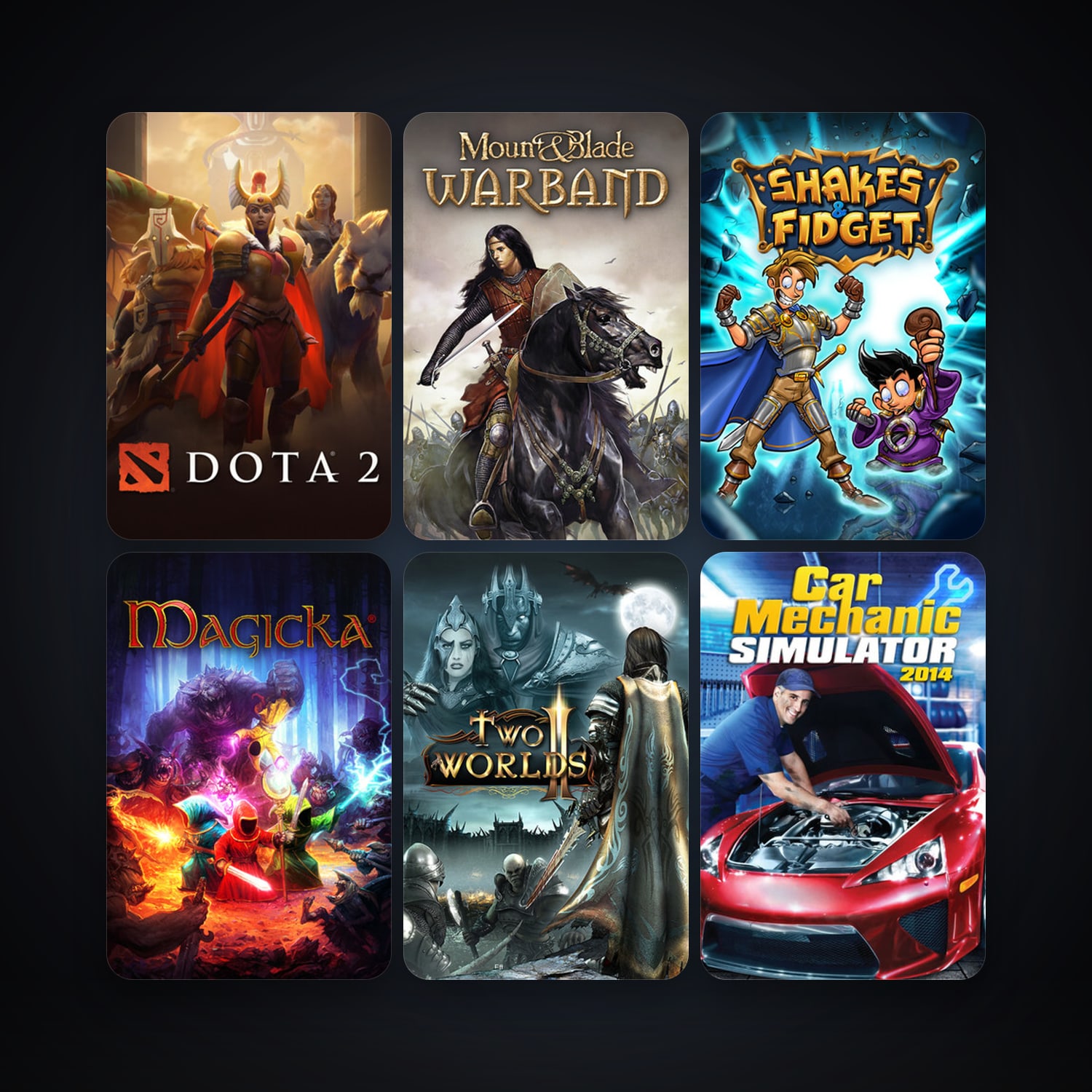 Dota 2 + Two Worlds II HD, 39 games, Steam 13, clean — HabibiAccounts
