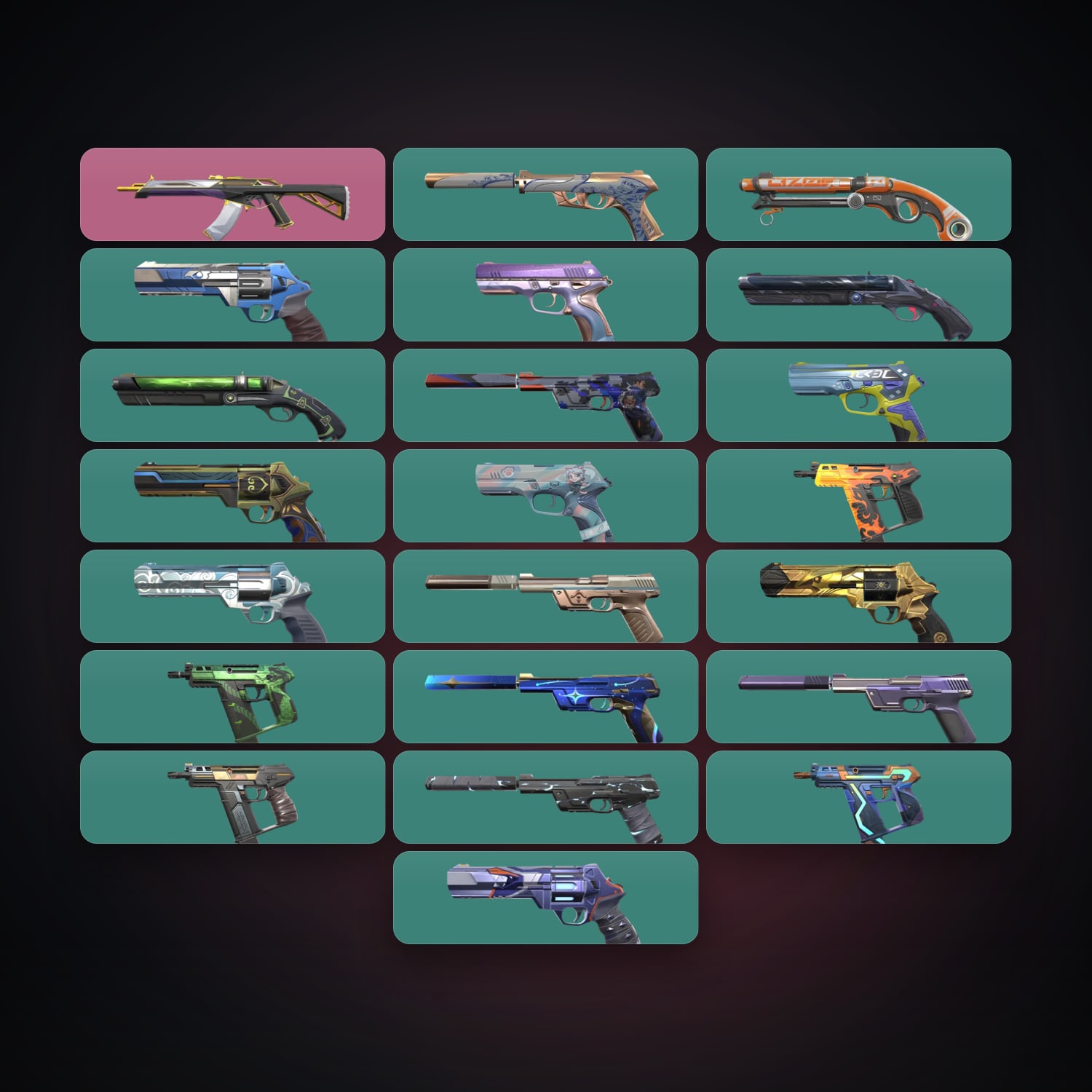 AP Gold 1 locker — 22 skins, lvl 283 — HabibiAccounts