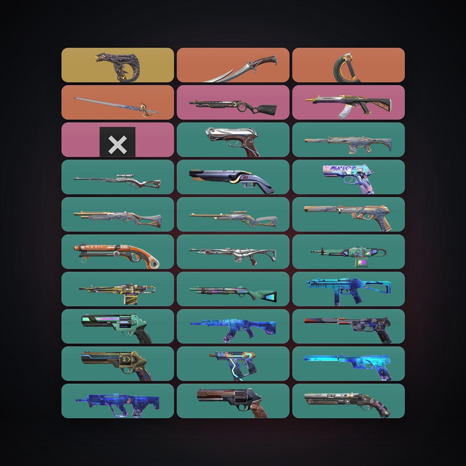 AP Plat 1 locker — 3 knives, 43 skins, lvl 242 — HabibiAccounts