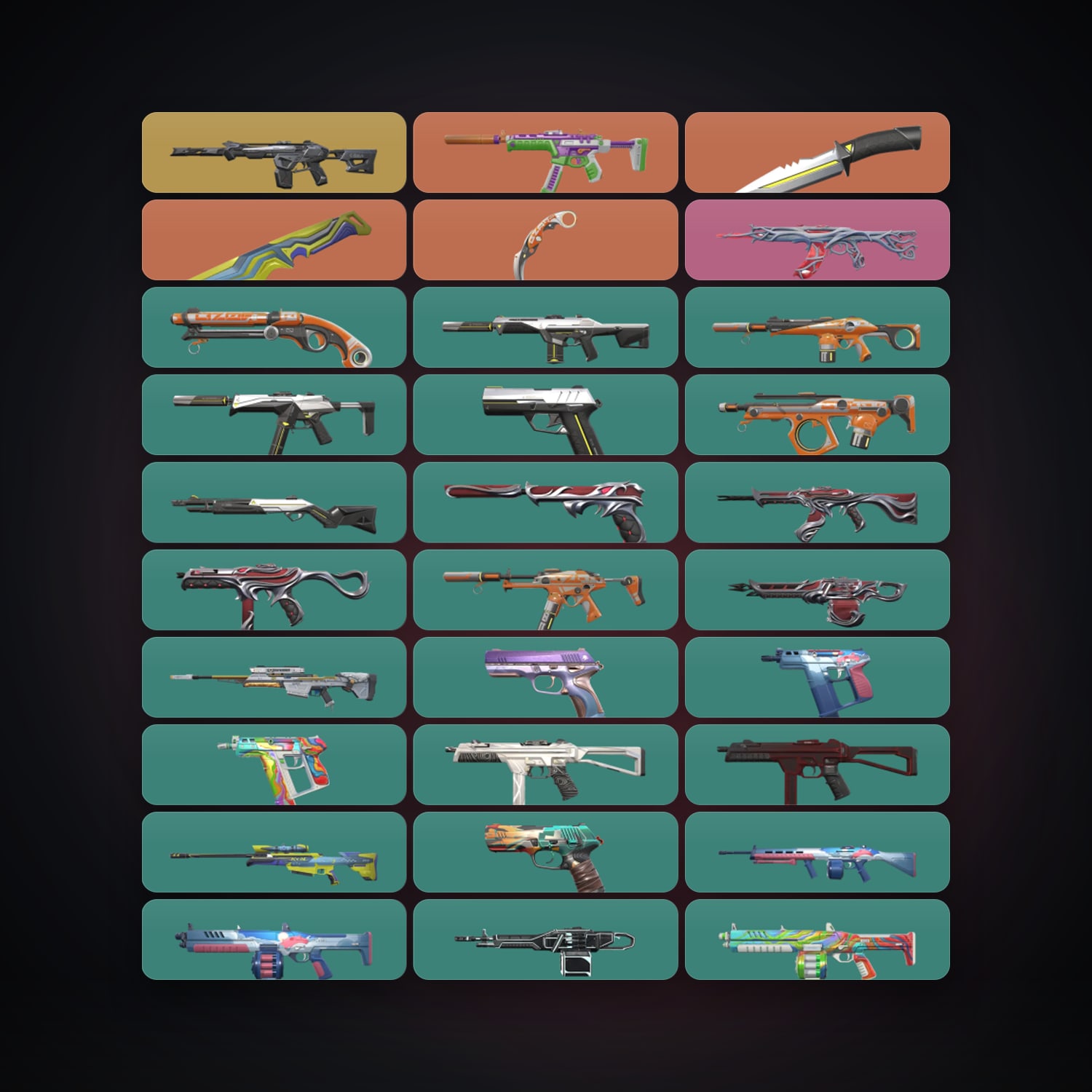 AP Plat 3 locker — 3 knives, 49 skins, lvl 102 — HabibiAccounts