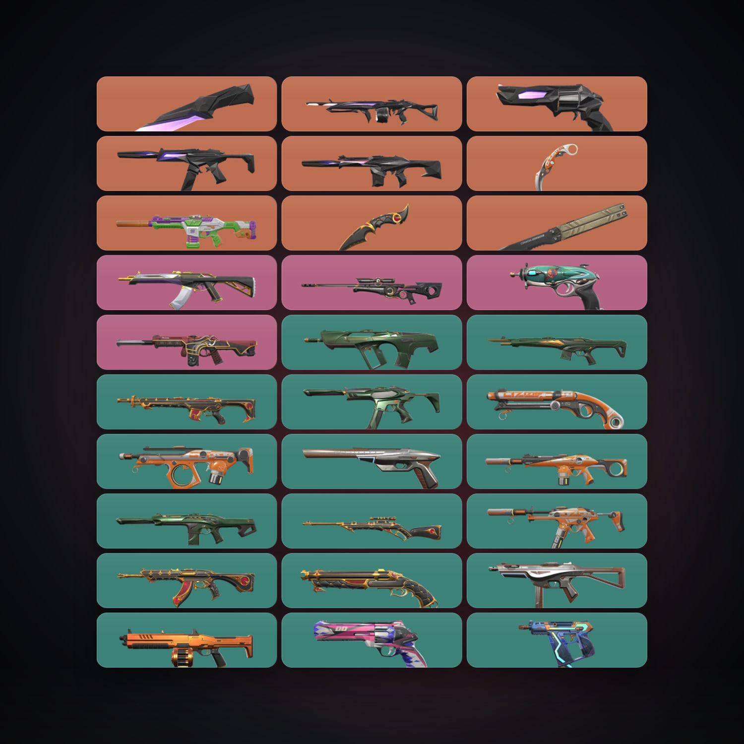 LA Gold 1 locker — 4 knives, 58 skins, lvl 109 — HabibiAccounts