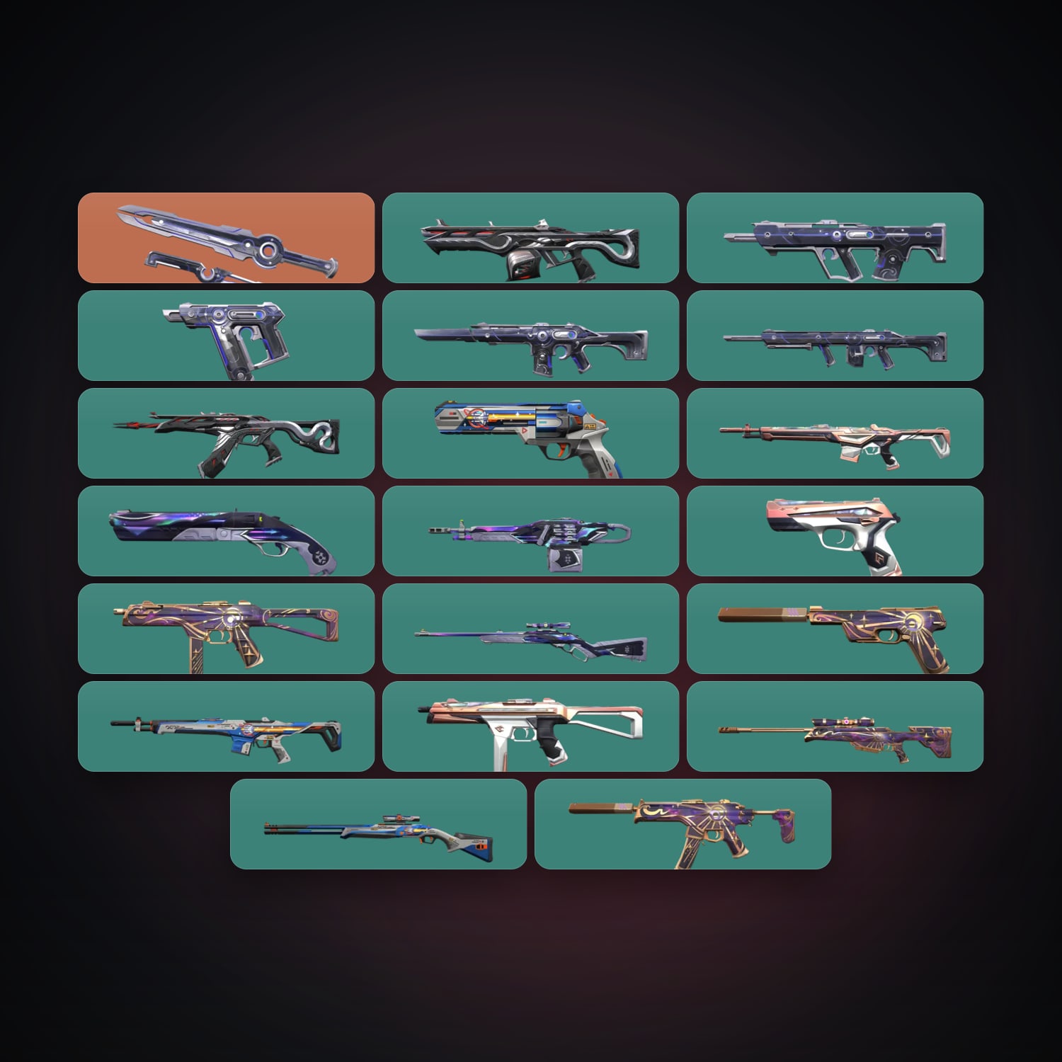 EU Gold 1 locker — 1 knives, 21 skins, lvl 46 — HabibiAccounts