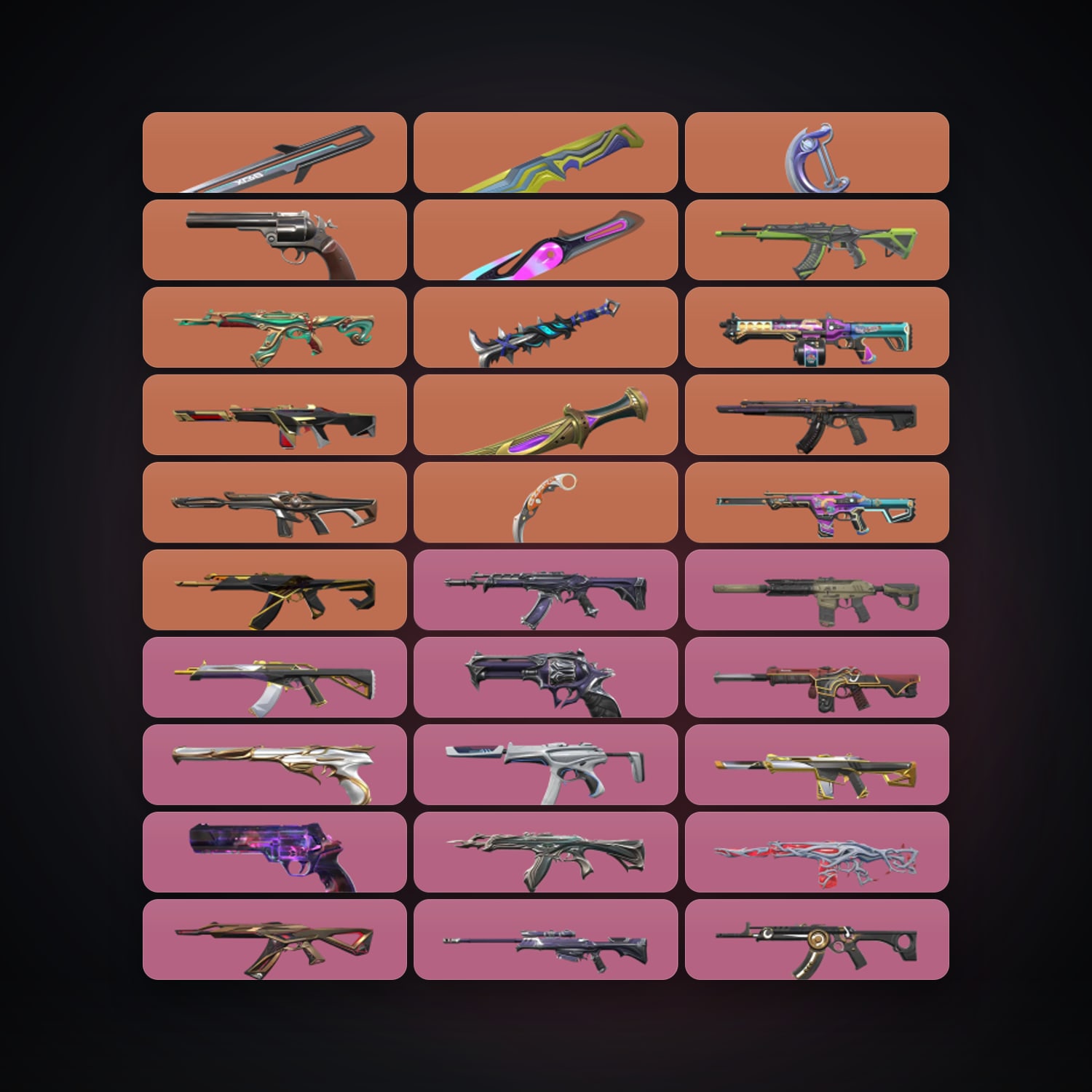 KR Plat 1 locker — 7 knives, 147 skins, lvl 185 — HabibiAccounts