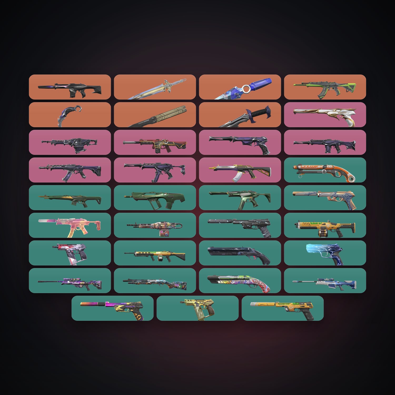 KR Diamond 2 locker — 5 knives, 36 skins, lvl 134 — HabibiAccounts