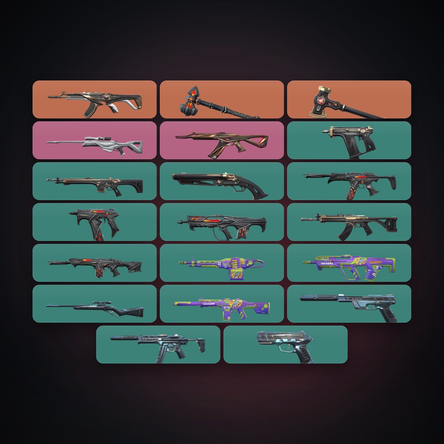 LA Silver 1 locker — 2 knives, 21 skins, lvl 57 — HabibiAccounts